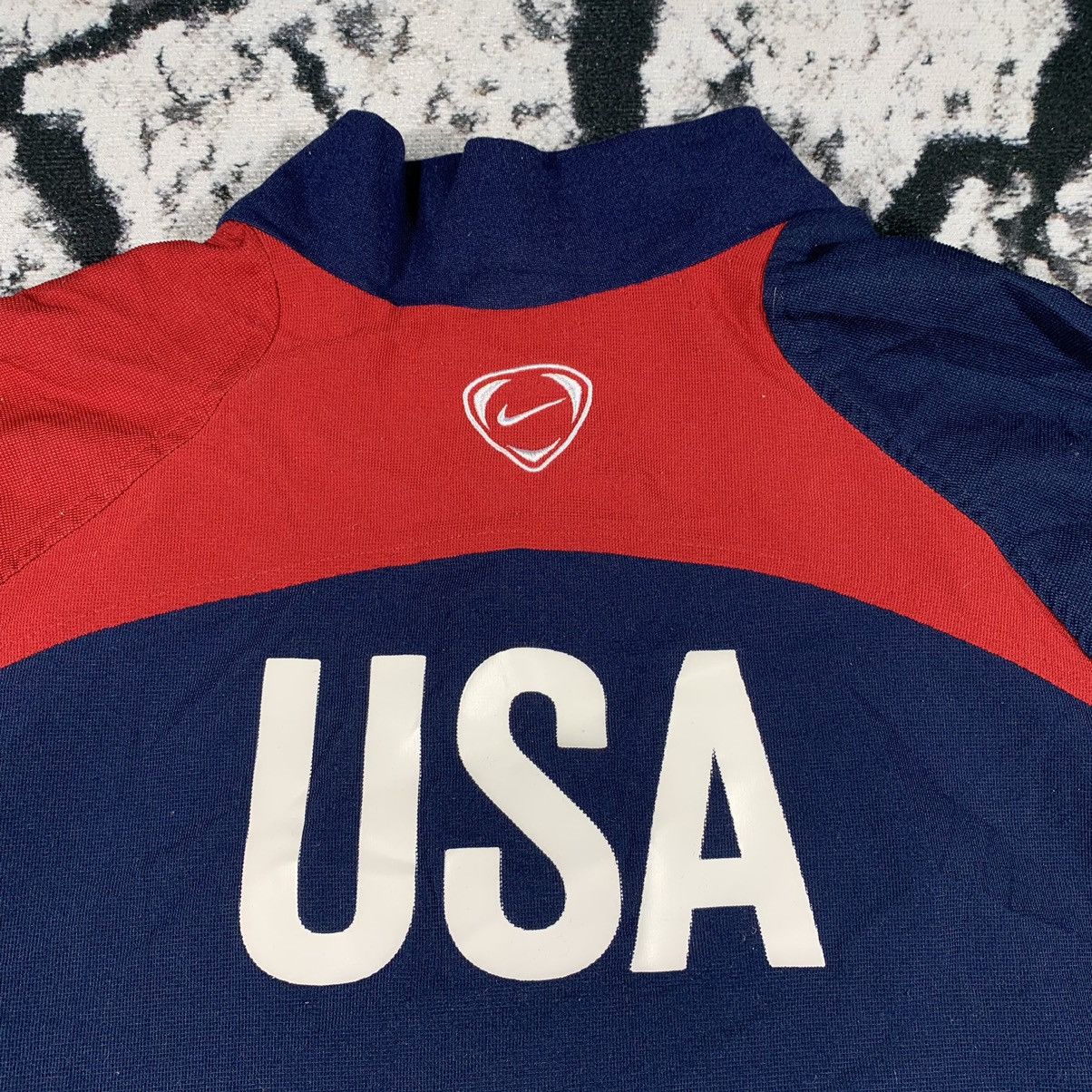Nike × Vintage Vintage 90’s Nike USA Big Logo Football Zip Jacket Rare Size US XL / EU 56 / 4 - 6 Thumbnail