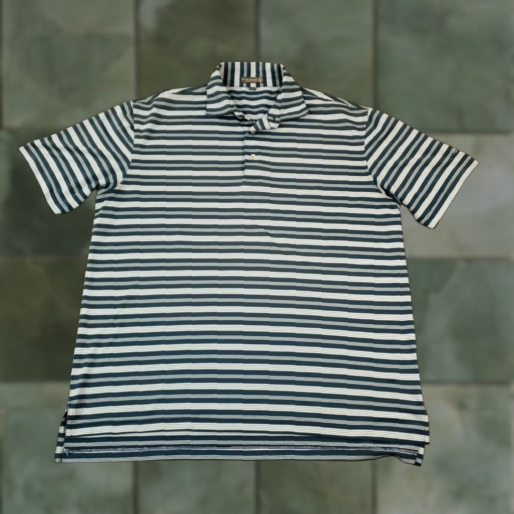 Peter Millar Peter Millar Polo Shirt Men Large Blue Striped Summer Comfort Casual Stretch Polo Shirt Men Large Blue Striped Summer Comfort Casual Stretch Size US L / EU 52-54 / 3 - 1 Thumbnail