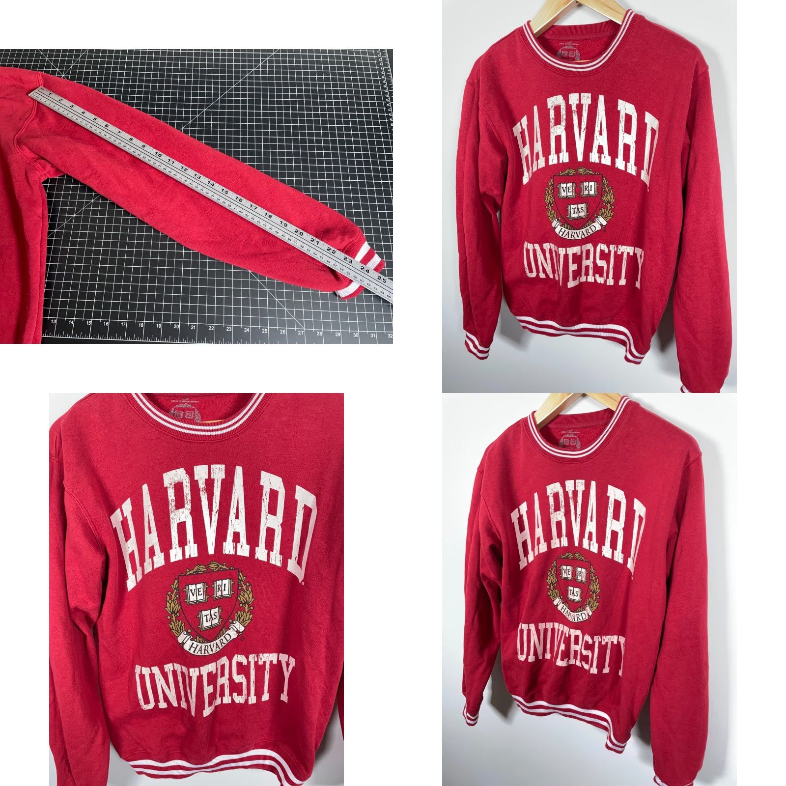 Vintage Harvard Sweatshirt Men's Medium Red Crewneck College University Seal Graphic Print Pullover Size US M / EU 48-50 / 2 - 8 Thumbnail