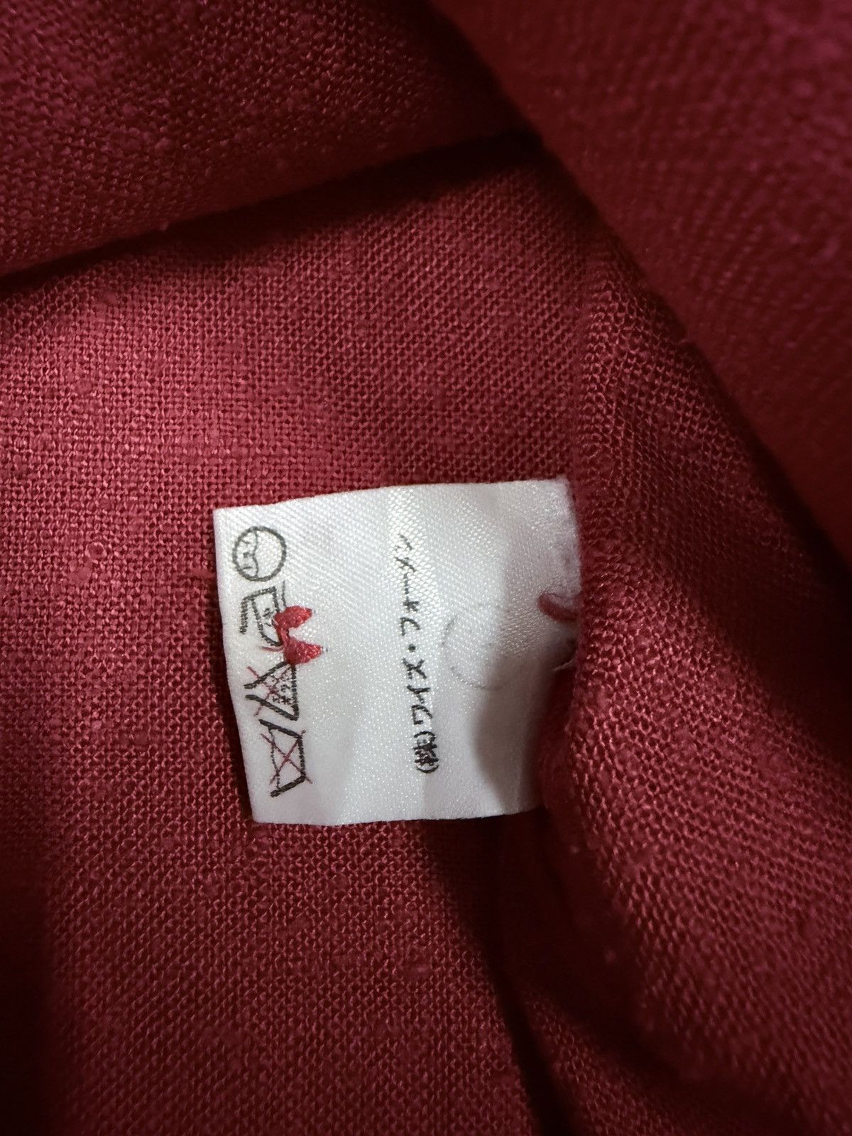 Yohji Yamamoto Vtg🔥80’s Workshop Yohji Yamamoto Cotton Linen Red Button Ups Size US XL / EU 56 / 4 - 22 Thumbnail
