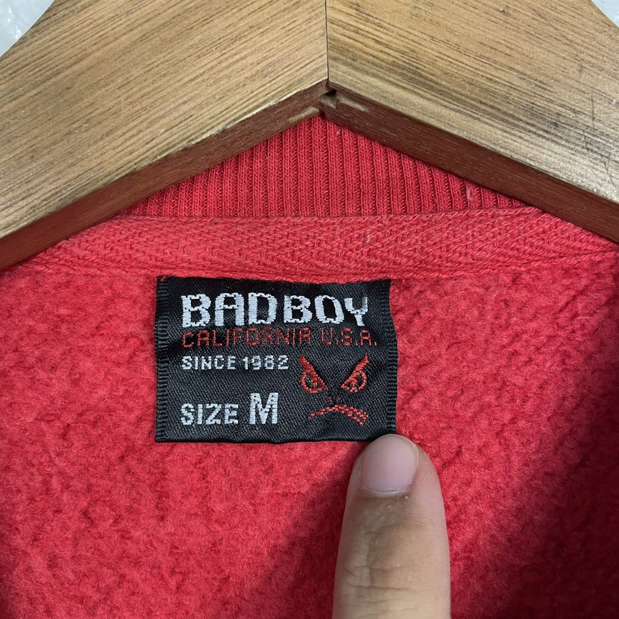 Japanese Brand Bad Boy Big Print Red Sweatshirt Size US M / EU 48-50 / 2 - 12 Thumbnail