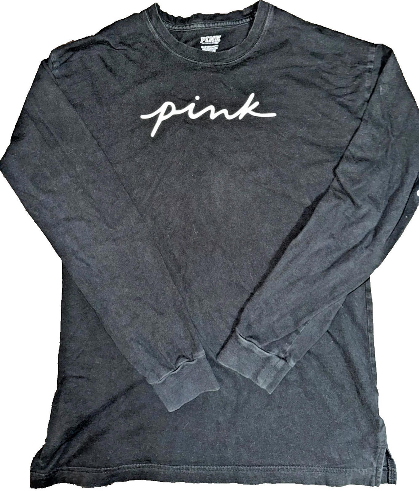 Pink PINK by VS Black Long Sleeve Tee – XS Size XS / US 0-2 / IT 36-38 - 1 Thumbnail