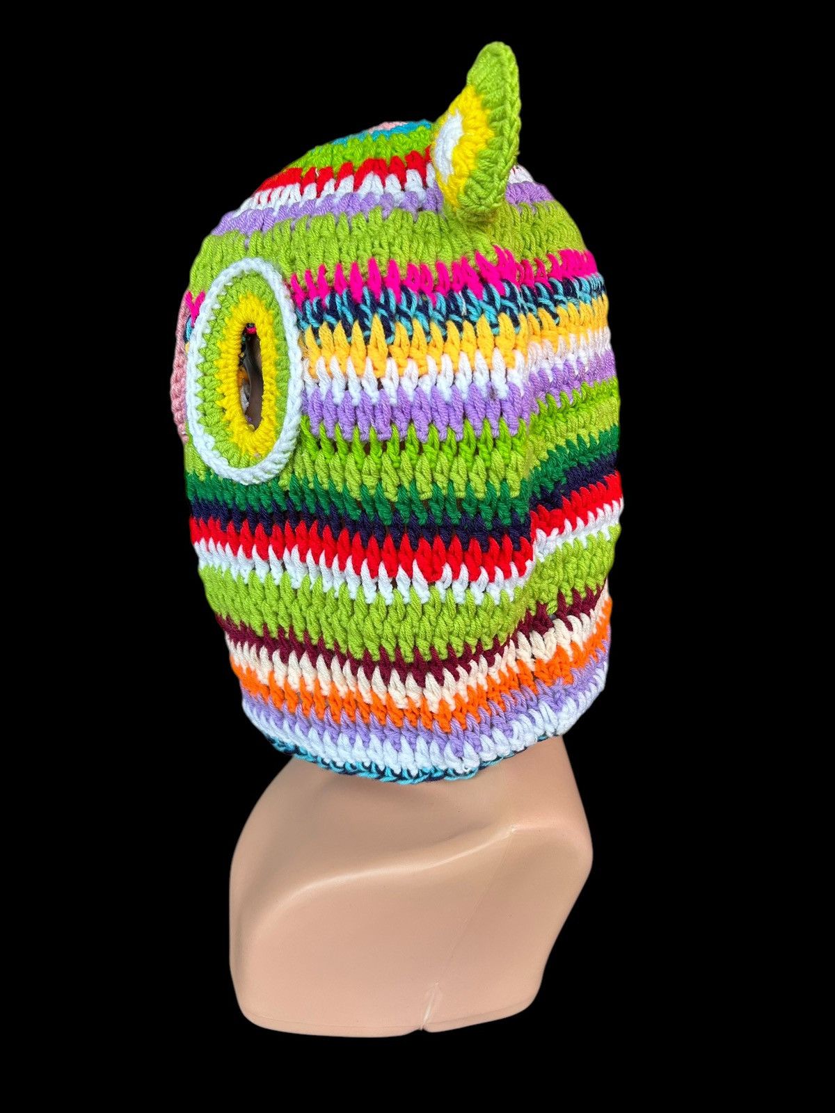 Japanese Brand Very Rare Balaclava Masked Crochet Knitted Handmade Size ONE SIZE - 4 Thumbnail