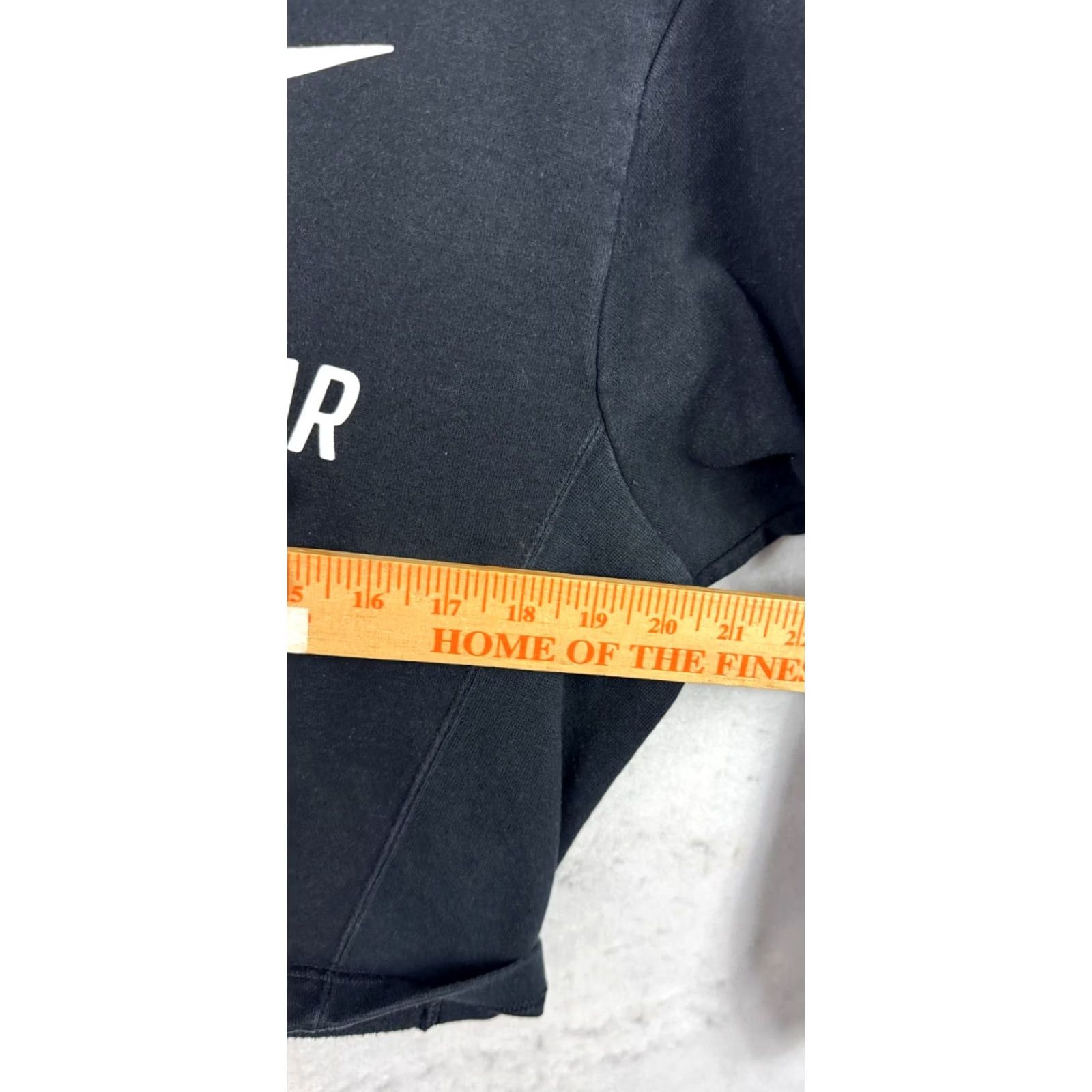 Nike VINTAGE Nike Sweatshirt Womens XS Black Cropped Crewneck Logo Swoosh L/S 56323 Size XS / US 0-2 / IT 36-38 - 8 Thumbnail