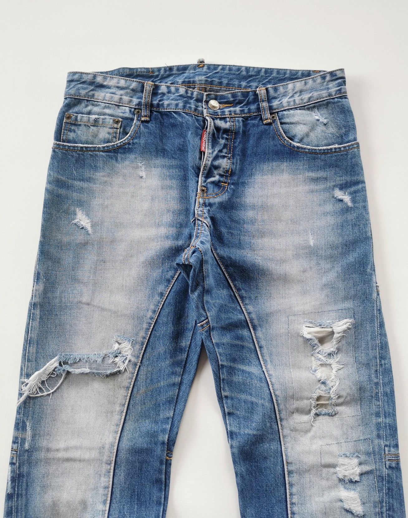 Dsquared2 Dsquared2 Distressed Reworked Ankle Denim Size US 33 - 2 Thumbnail