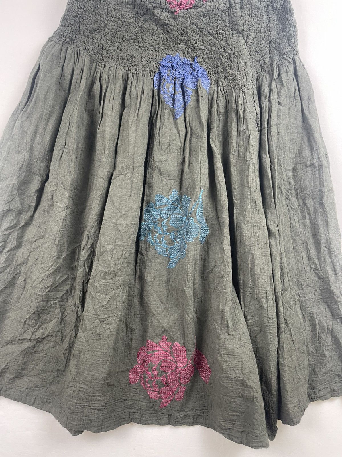 Issey Miyake Issey Miyake Me Flare Skirt With Sashiko Boro Size 22" - 2 Thumbnail