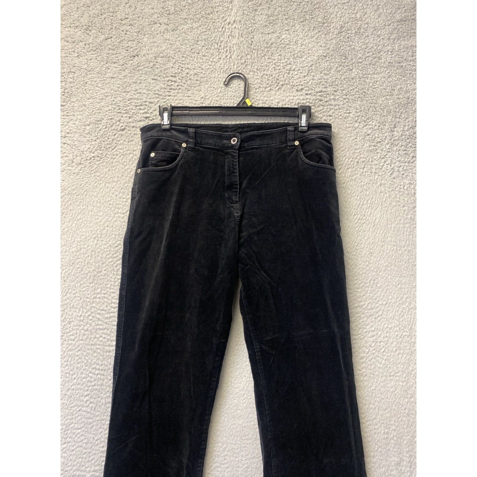 Vintage Woolrich Pants Womens 10 30 Black Velvet Dress Straight Leg Casual Bohemian 90s Size 32" / US 10 / IT 46 - 2 Thumbnail