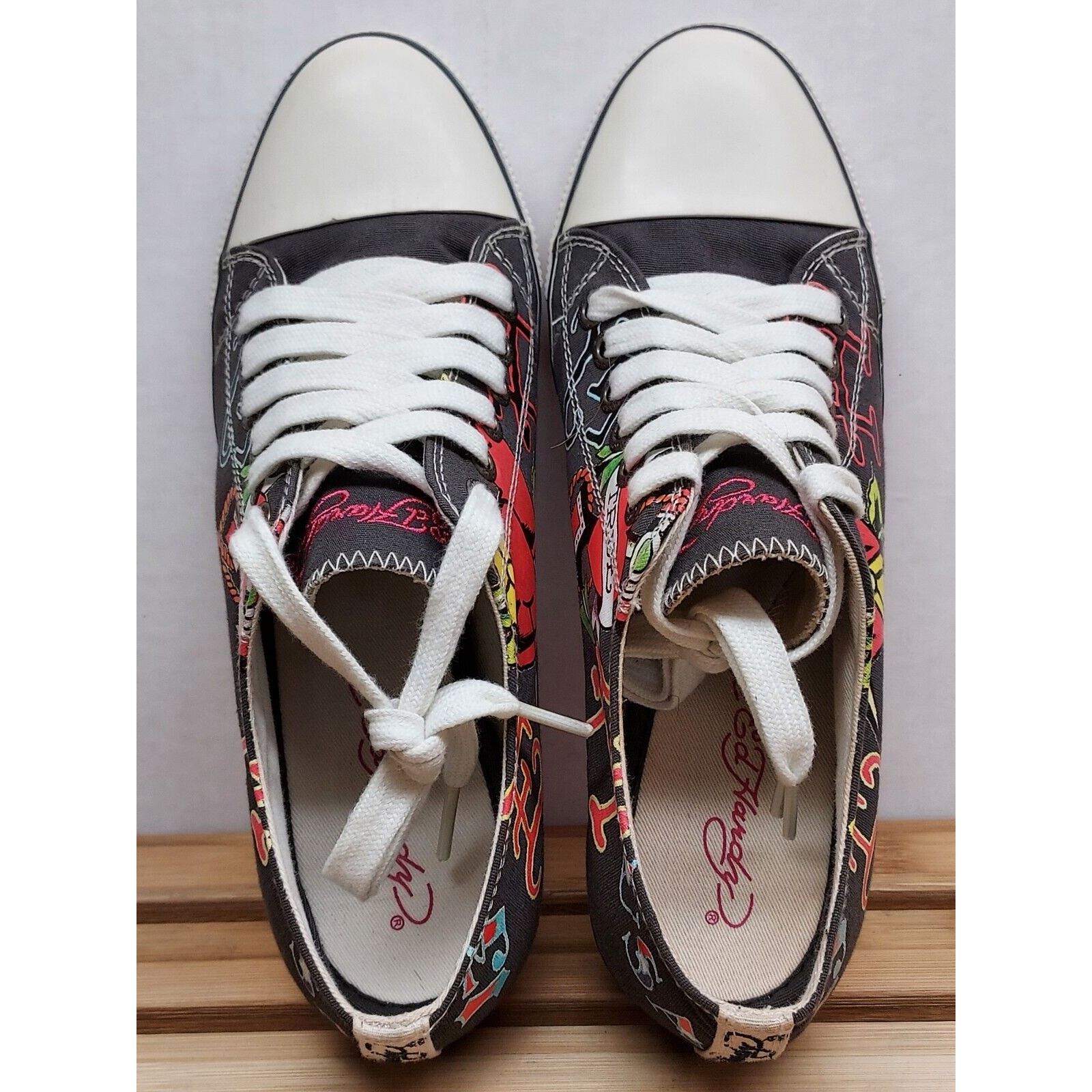 Ed Hardy Ed Hardy Womens | Black | Bret Wedge Fashion Sneaker Size 8 Size US 8 / IT 38 - 8 Thumbnail