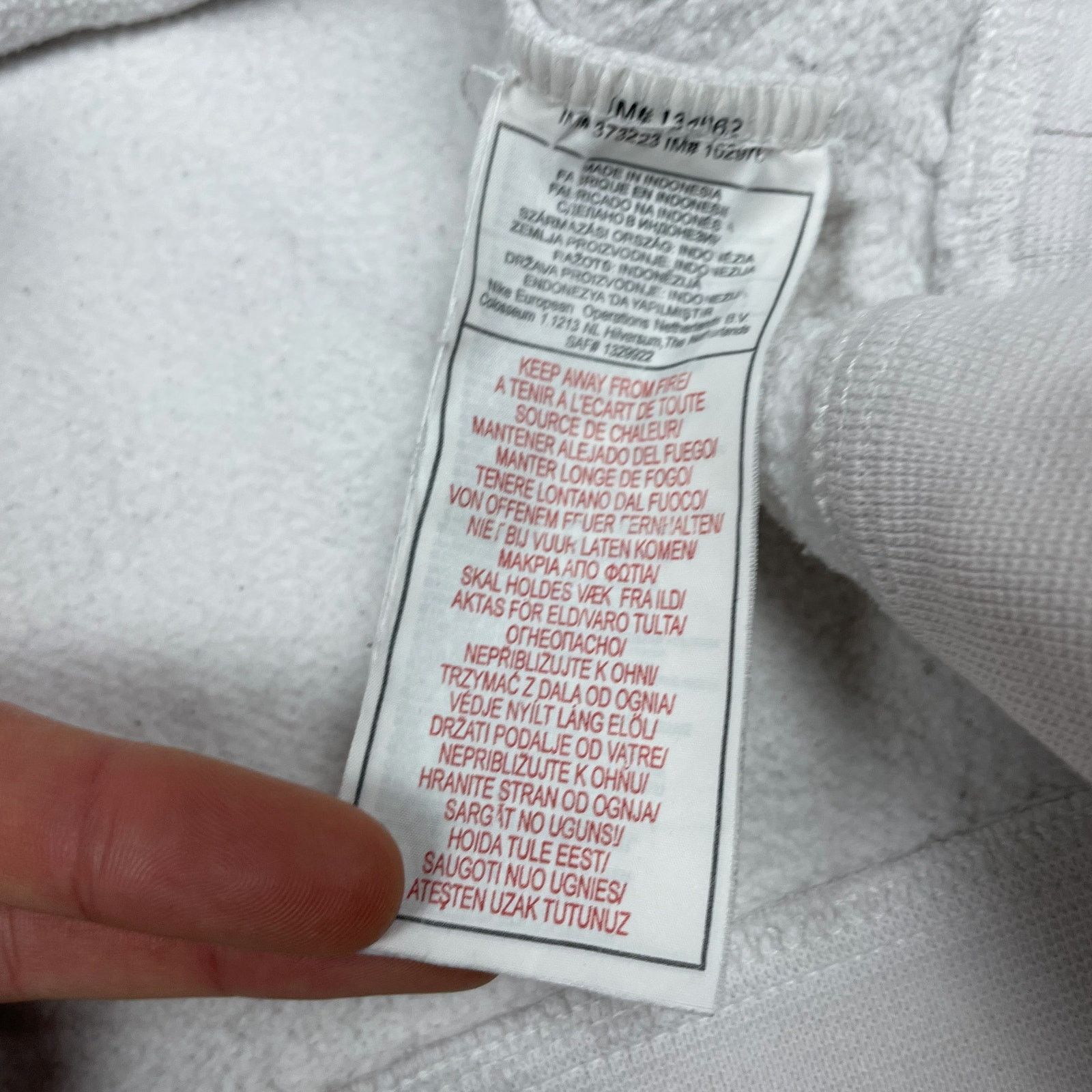 Nike × Vintage Nike Spellout Men's White Fleece Lined Pullover Hoodie XXL Size US XXL / EU 58 / 5 - 12 Thumbnail