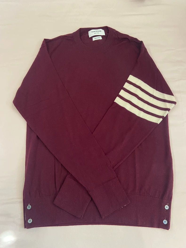 Thom Browne Thom Browne Lightweight red sweater Size US L / EU 52-54 / 3 - 1 Thumbnail