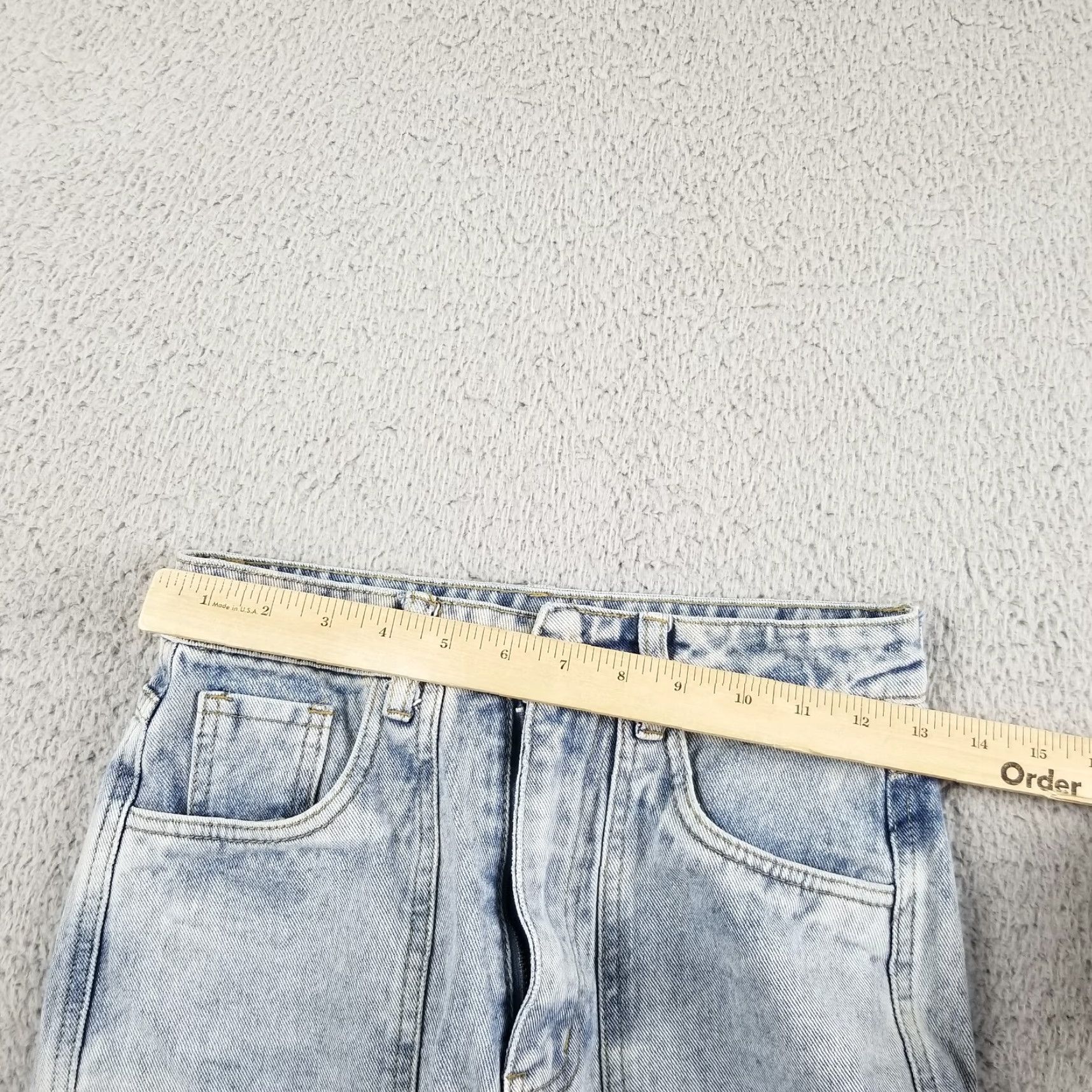 Shein VINTAGE SheIn Jeans Women Straight XS 25x28 Blue Denim Zipper Flaw 90s Grunge Hip Hop Mens Womens Girls Size 25" / US 0 / IT 36 - 7 Thumbnail