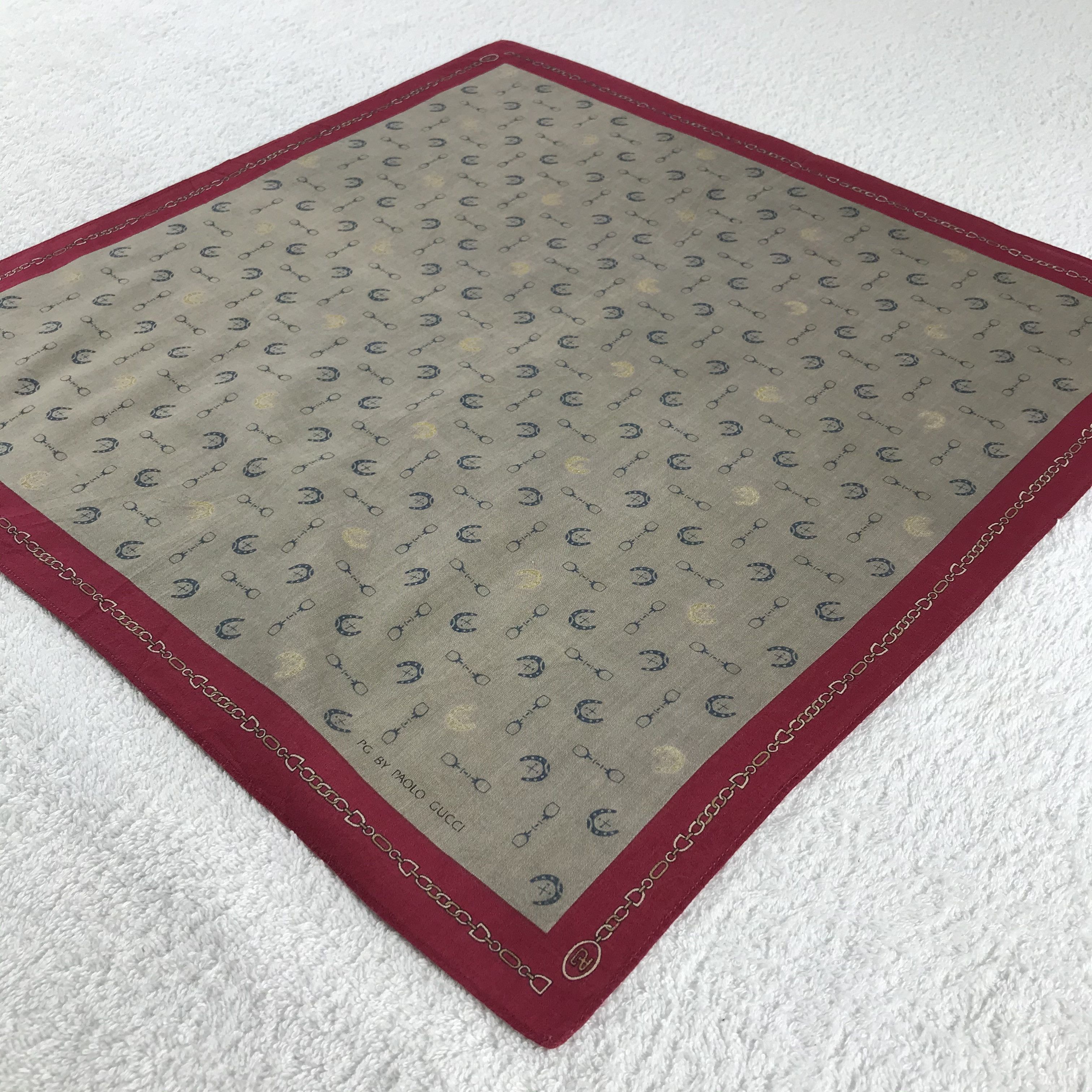 Paolo Gucci × Vintage Paolo Gucci Bandana / Handkerchief / Neckerchief - S317 Size ONE SIZE - 2 Thumbnail