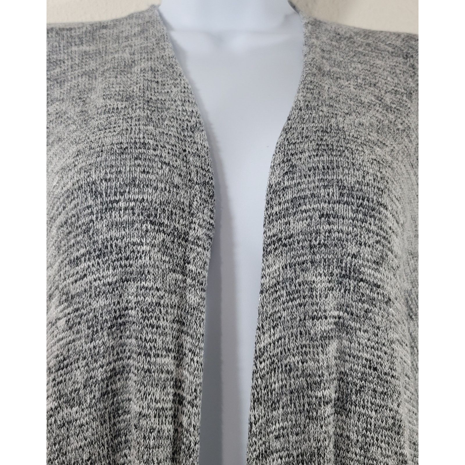 Other Kona Gray Black Marled Open Front Cardigan Sweater XS Size XS / US 0-2 / IT 36-38 - 5 Thumbnail