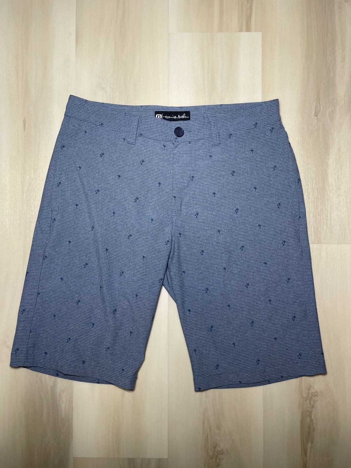 TravisMathew TRAVIS MATHEW Palm Tree Golf Shorts Performance Blue Sz 32 Size US 32 / EU 48 - 1 Thumbnail