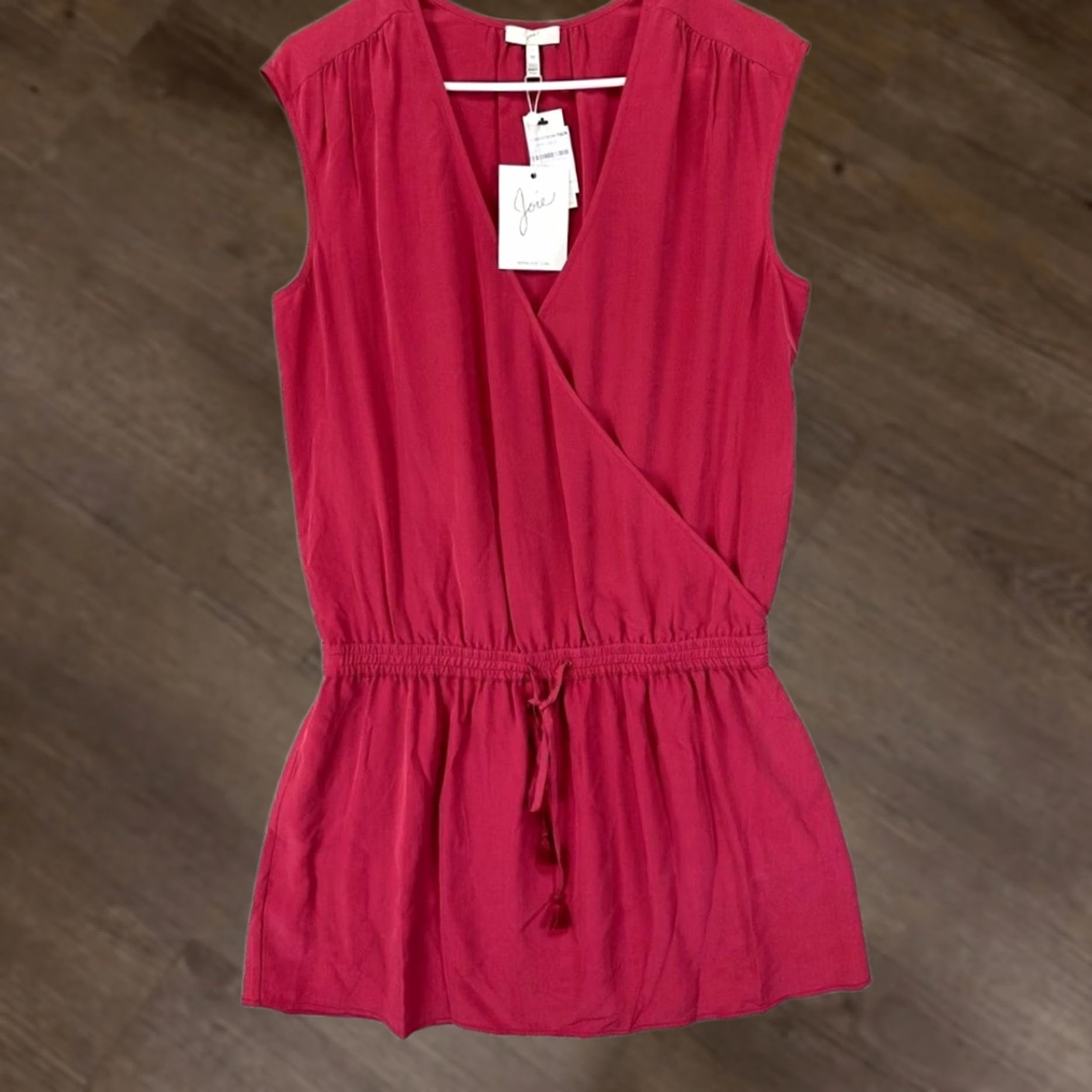 Joie Joie Silk Dress Womens Medium Pink Wrap Dress Sleeveless Ladies NEW Mini Casual Formal V-Neck Size M / US 6-8 / IT 42-44 - 1 Thumbnail