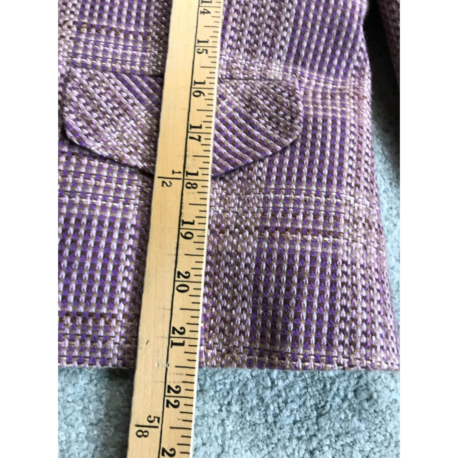 Worthington Worthington Jacket, Women's Size 14, Purple Brown, Shoulder Pads, Jacket, Women, 14, Brown, 90s? Size XL / US 12-14 / IT 48-50 - 6 Thumbnail