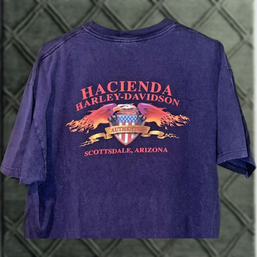 Harley Davidson VINTAGE Harley-Davidson Soaring Eagle Hacienda Scottsdale Arizona XL Biker T Shirt Tee Size US XL / EU 56 / 4 - 1 Thumbnail