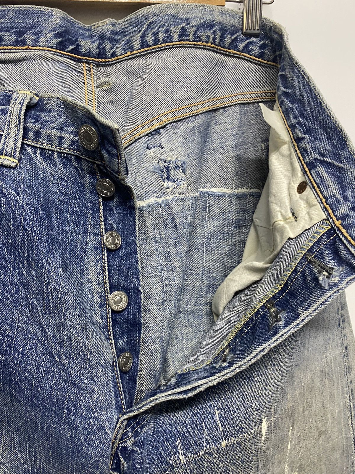 Japanese Brand × Vintage Vintage Ground-Alls Japanese Brand Distressed Denim Jeans Size US 30 / EU 46 - 20 Thumbnail