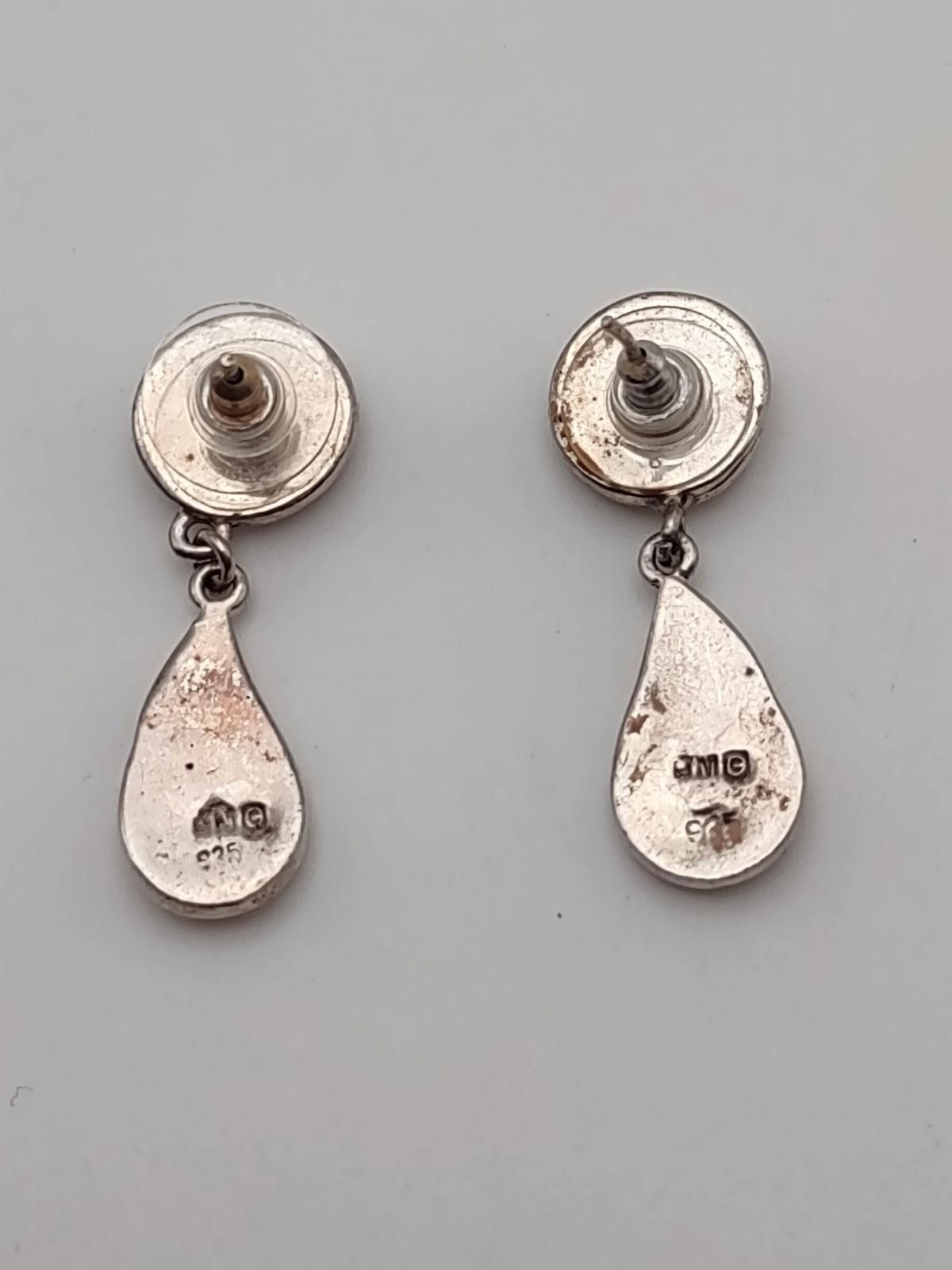 Other Sterling Silver Spiral Teardrop Earrings CM 925 Boho Dangle Size ONE SIZE - 2 Thumbnail