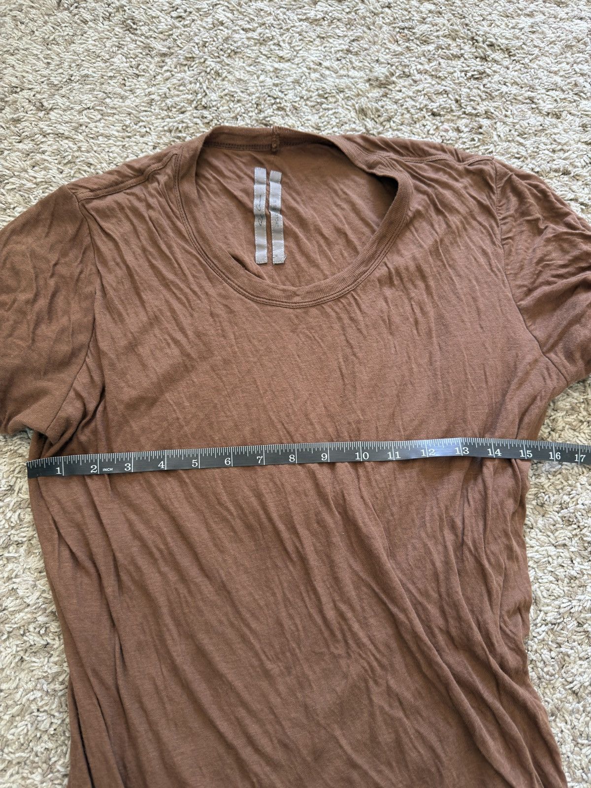 Rick Owens Unstable Double Slim-Fit Cotton-Jersey Red Brown Size US S / EU 44-46 / 1 - 5 Thumbnail