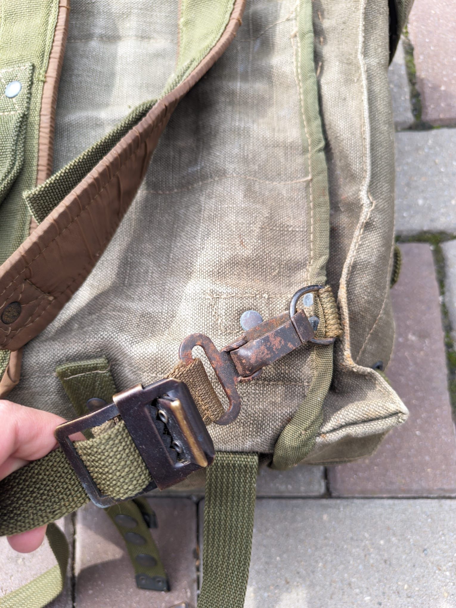 Vintage trashed destroyed vintage military backpack italy rare Size ONE SIZE - 6 Thumbnail