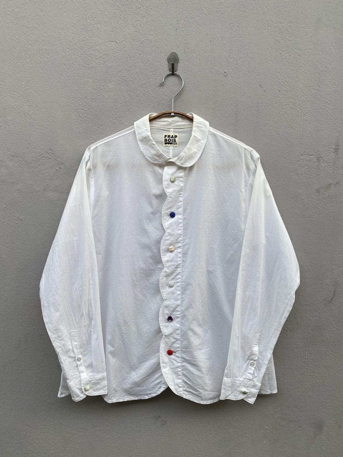Frapbois Frapbois Half Multicolor Buttons Ups White Shirt Size M / US 6-8 / IT 42-44 - 2 Thumbnail