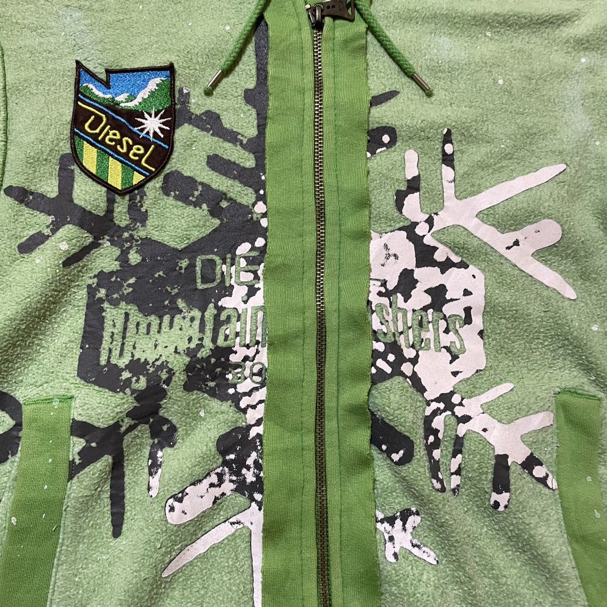 Diesel Vintage Diesel Y2k Grunge Style Distressed Full-Zip Hoodie Size XL / US 12-14 / IT 48-50 - 5 Thumbnail
