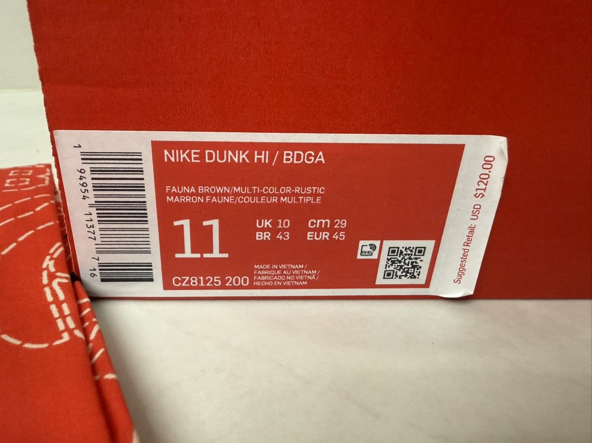 Bodega × Nike Nike Dunk High “Bodega - Legend” New in Box Size 11 Size US 11 / EU 44 - 2 Thumbnail