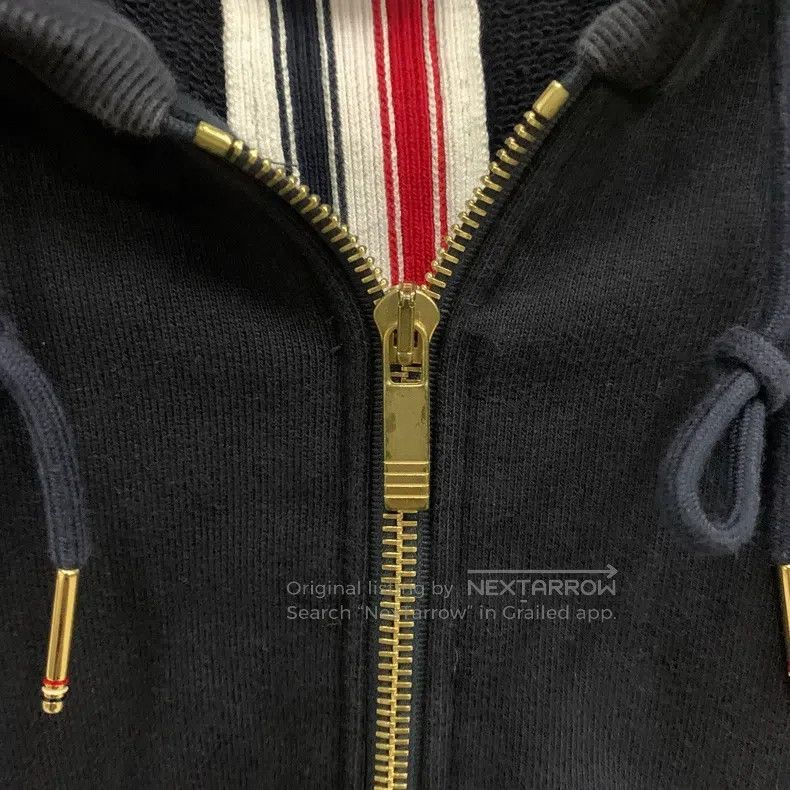 Thom Browne Thom Browne Blue and green zipper hoodie Size US L / EU 52-54 / 3 - 3 Thumbnail