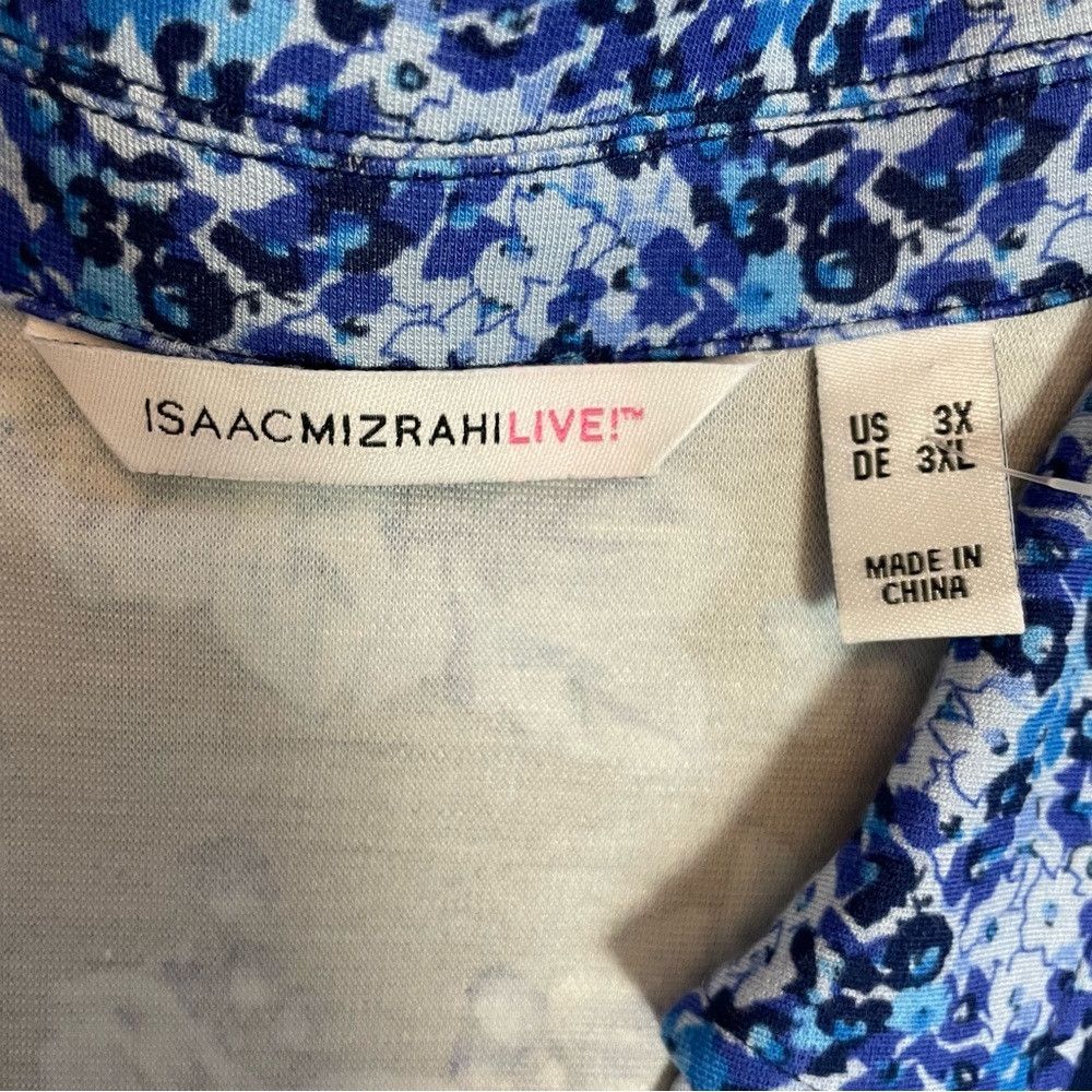 Isaac Mizrahi New Isaac Mizrahi Live! Mixed Print Button Front Blue Long Size 3XL / US 20-22 - 6 Thumbnail