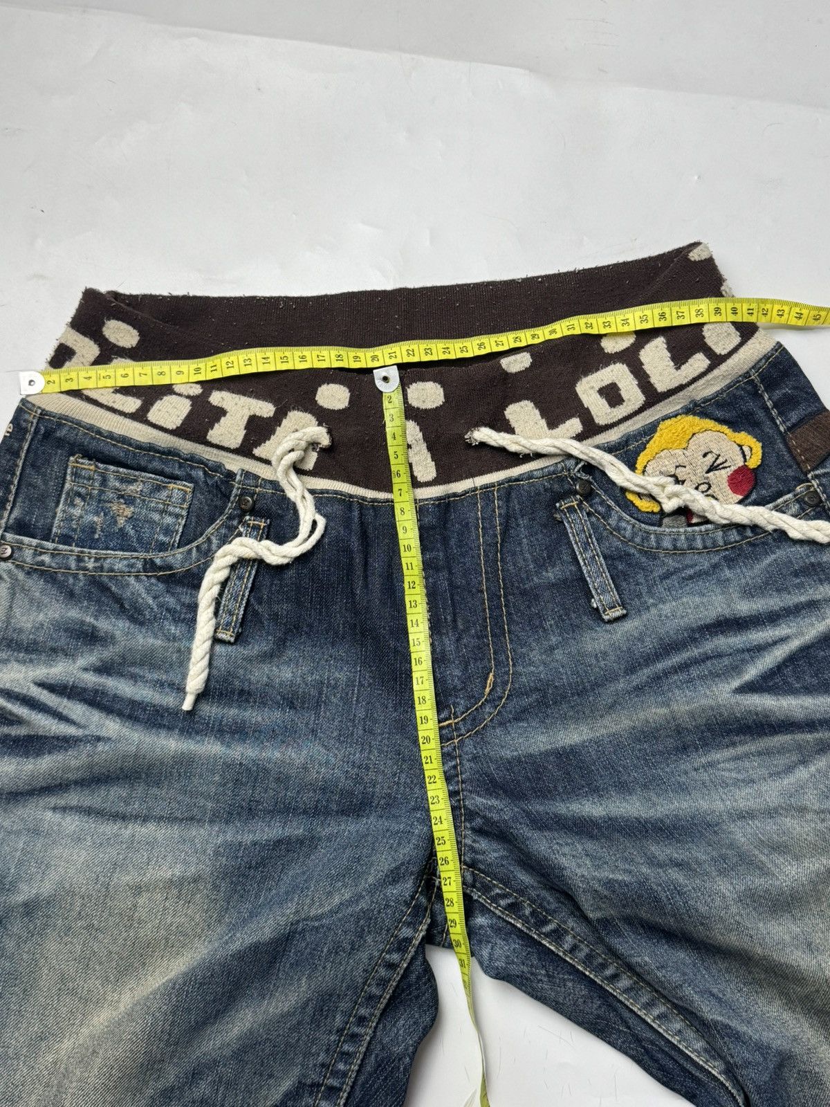 Beauty Beast ❤️SOLD❤️Yoshitomo Nara Lolita Exotic Vintage Denim Jeans Size US 30 / EU 46 - 8 Thumbnail