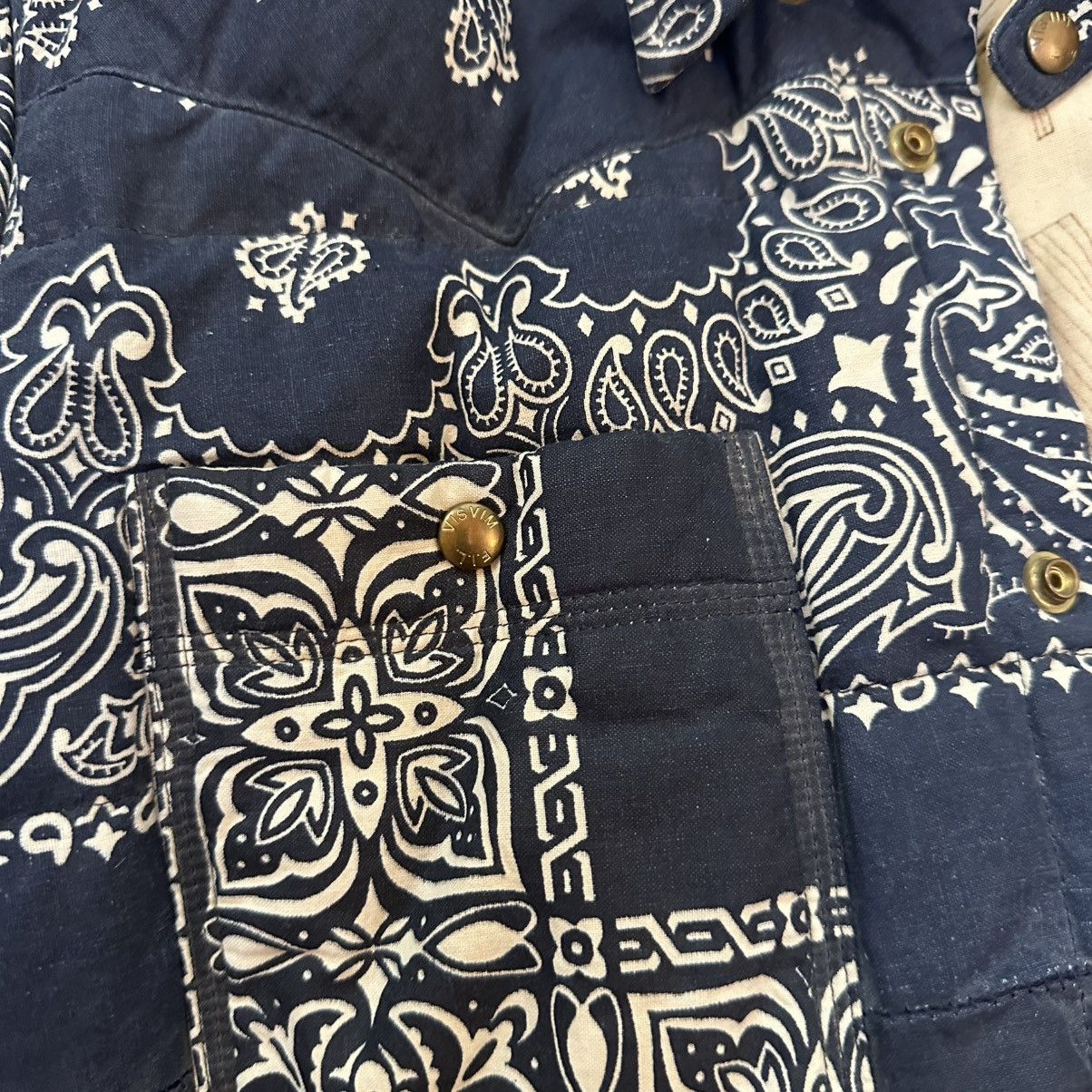 Visvim Navy Kerchief Down Jacket