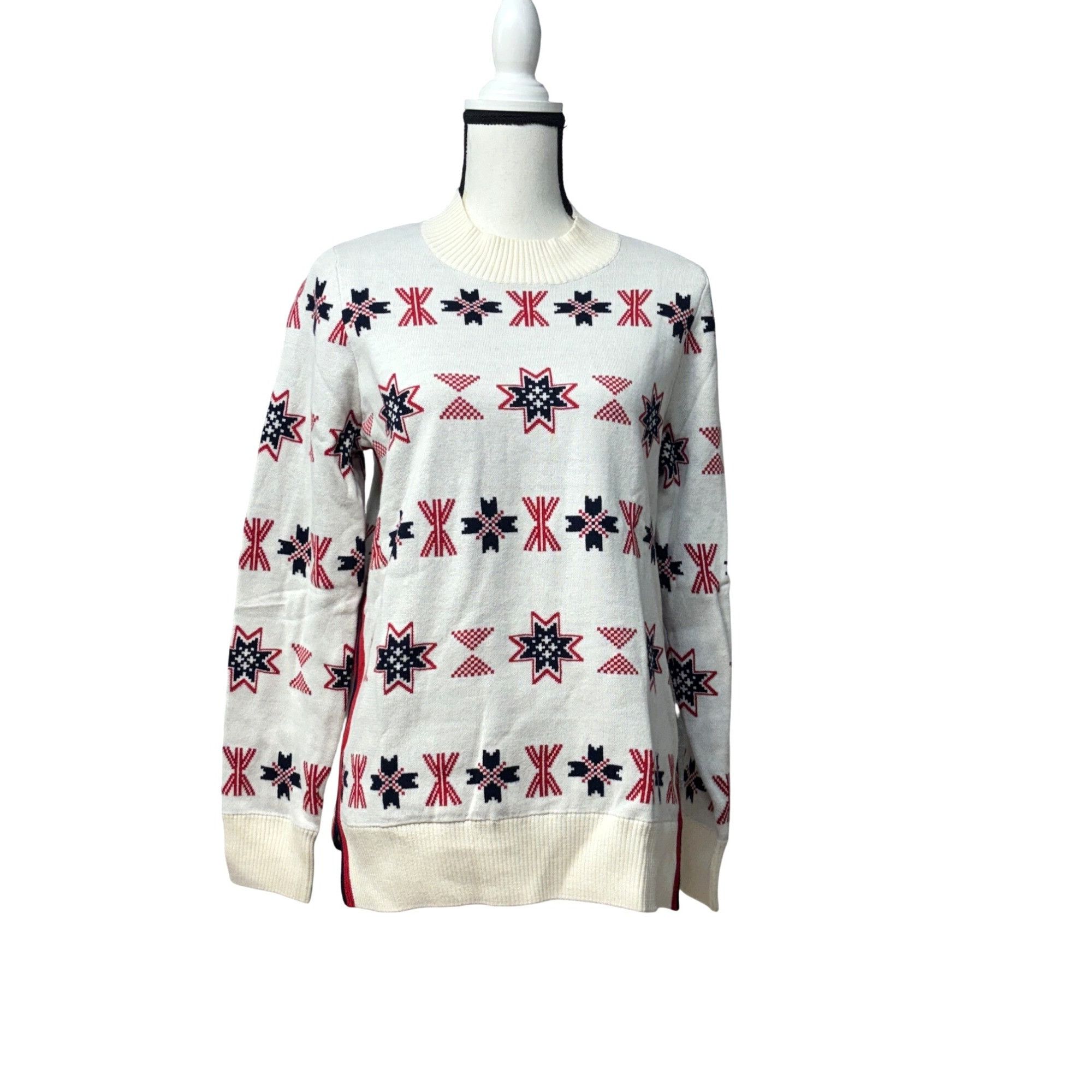 Other Charter Club Mock-Neck Snowflake Sweater, Ivory Combo, M Size M / US 6-8 / IT 42-44 - 1 Thumbnail