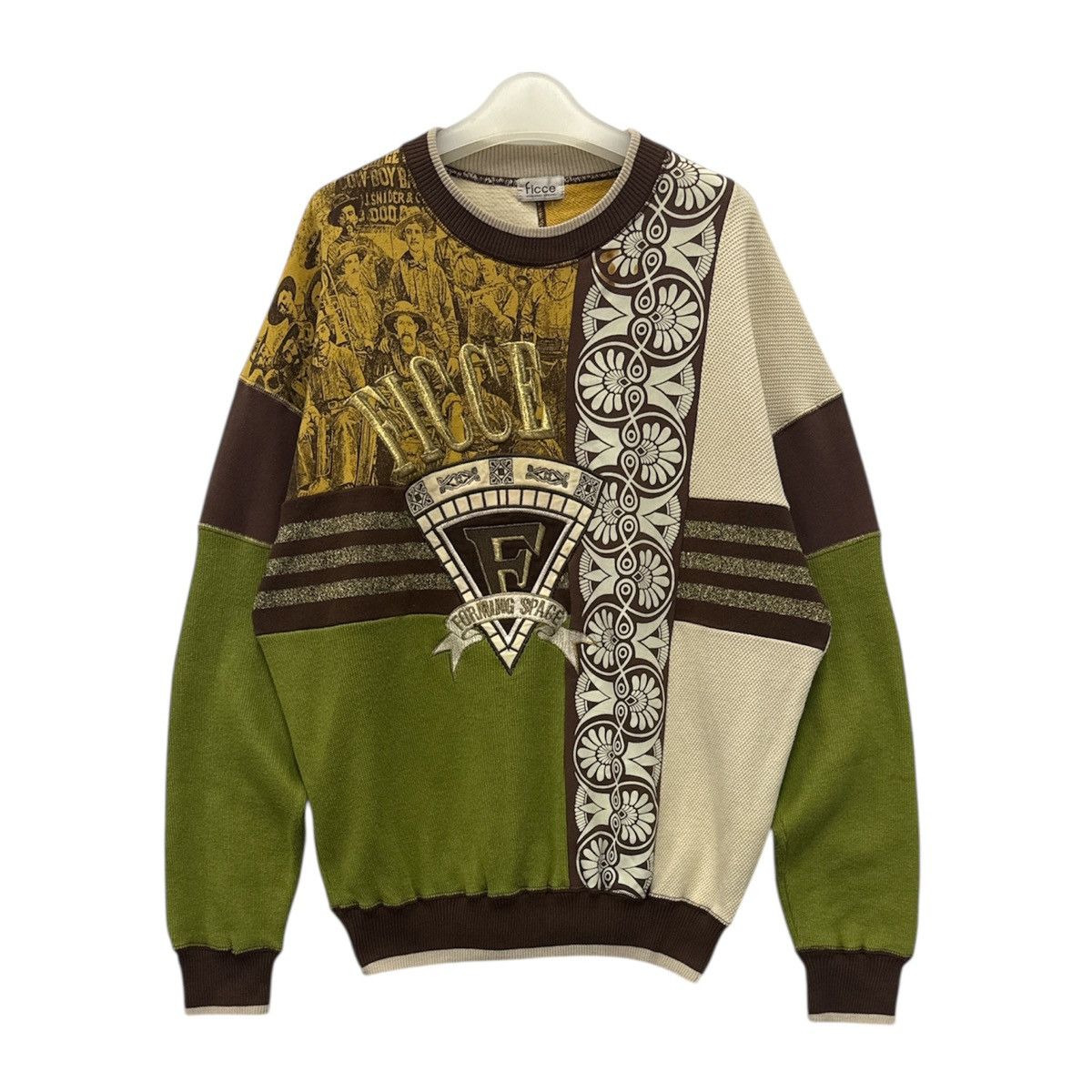 Yoshiyuki Konishi ⚡️Ficce Yoshiyuki Konishi Sweat Jpn Designer Patchwork Embroi Size US L / EU 52-54 / 3 - 1 Thumbnail