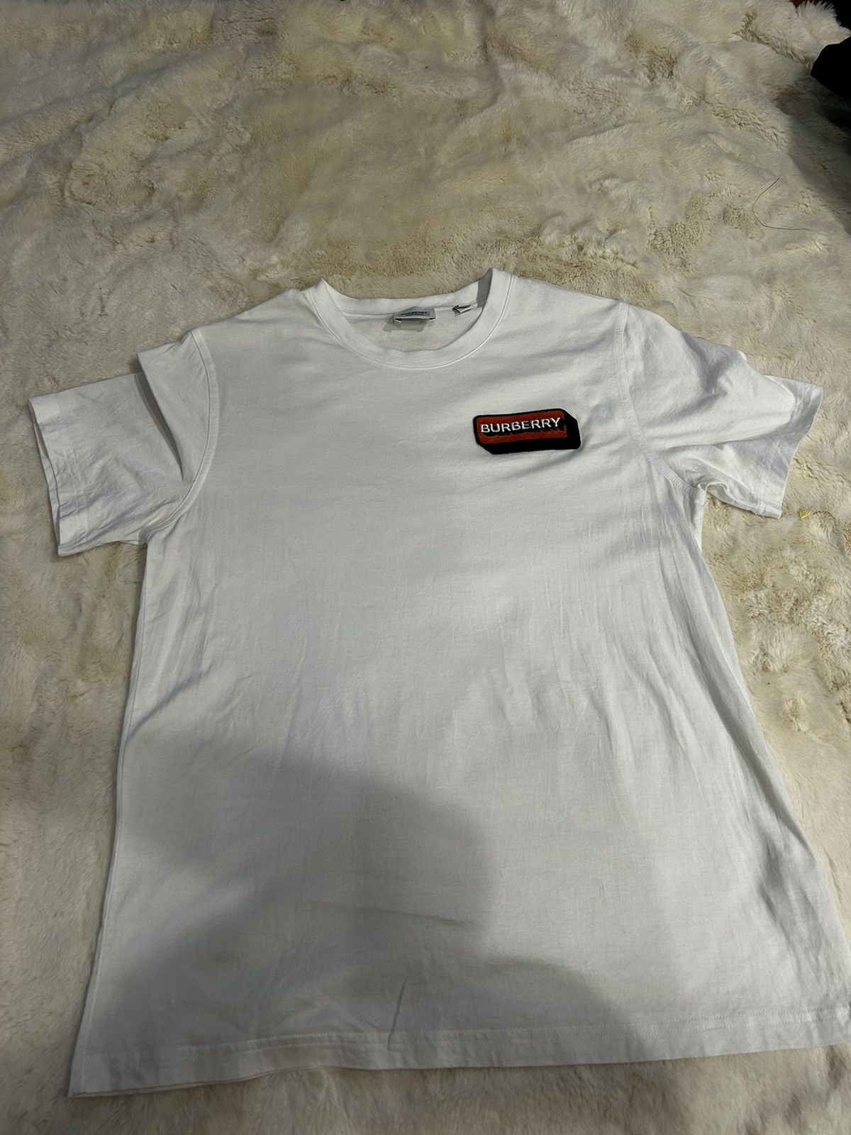 Burberry White Burberry T Shirt Size US M / EU 48-50 / 2 - 1 Thumbnail