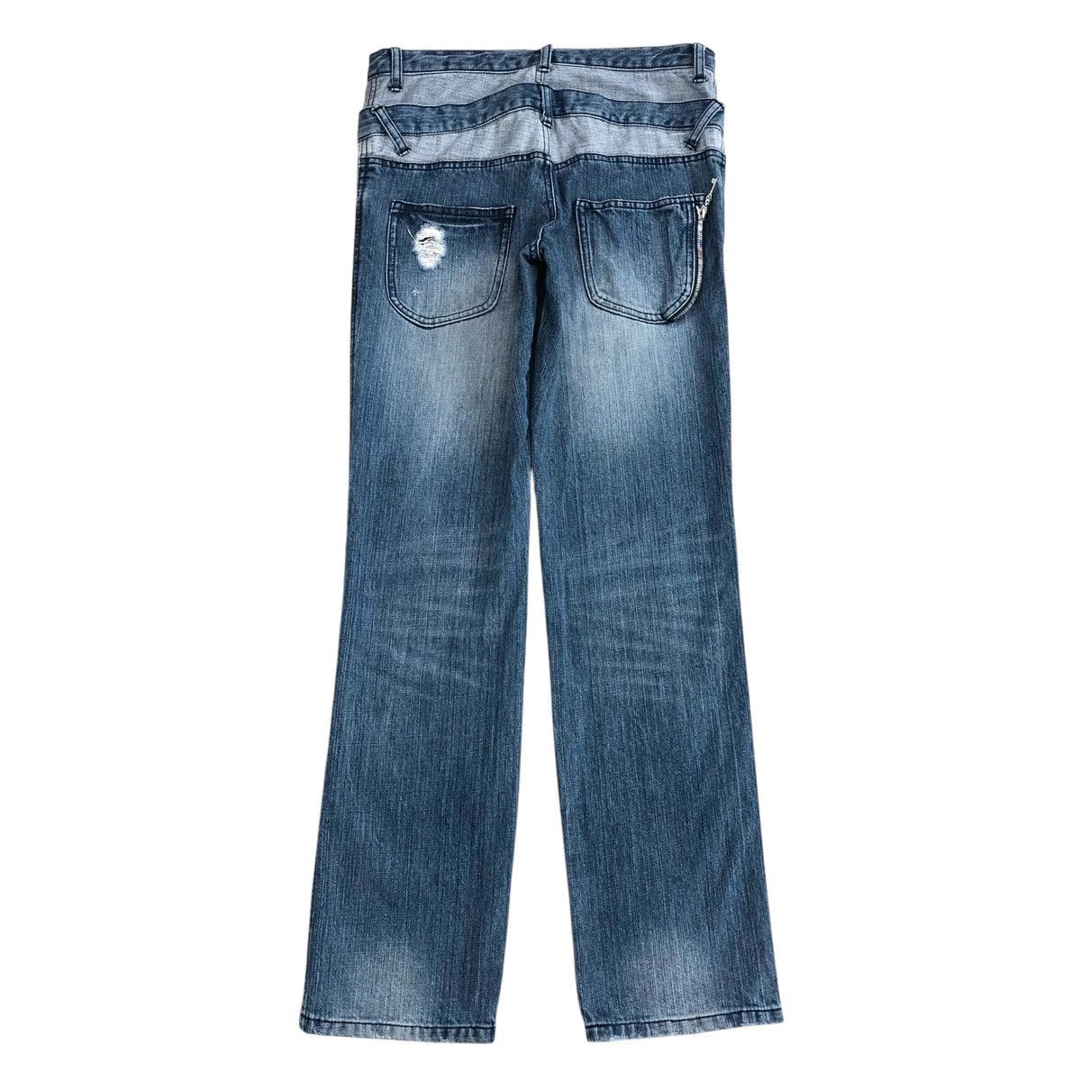 If Six Was Nine × Japanese Brand × PPFM 179/WG Nicole Club Double Waist Blue Wash Jeans Size US 36 / EU 52 - 18 Thumbnail