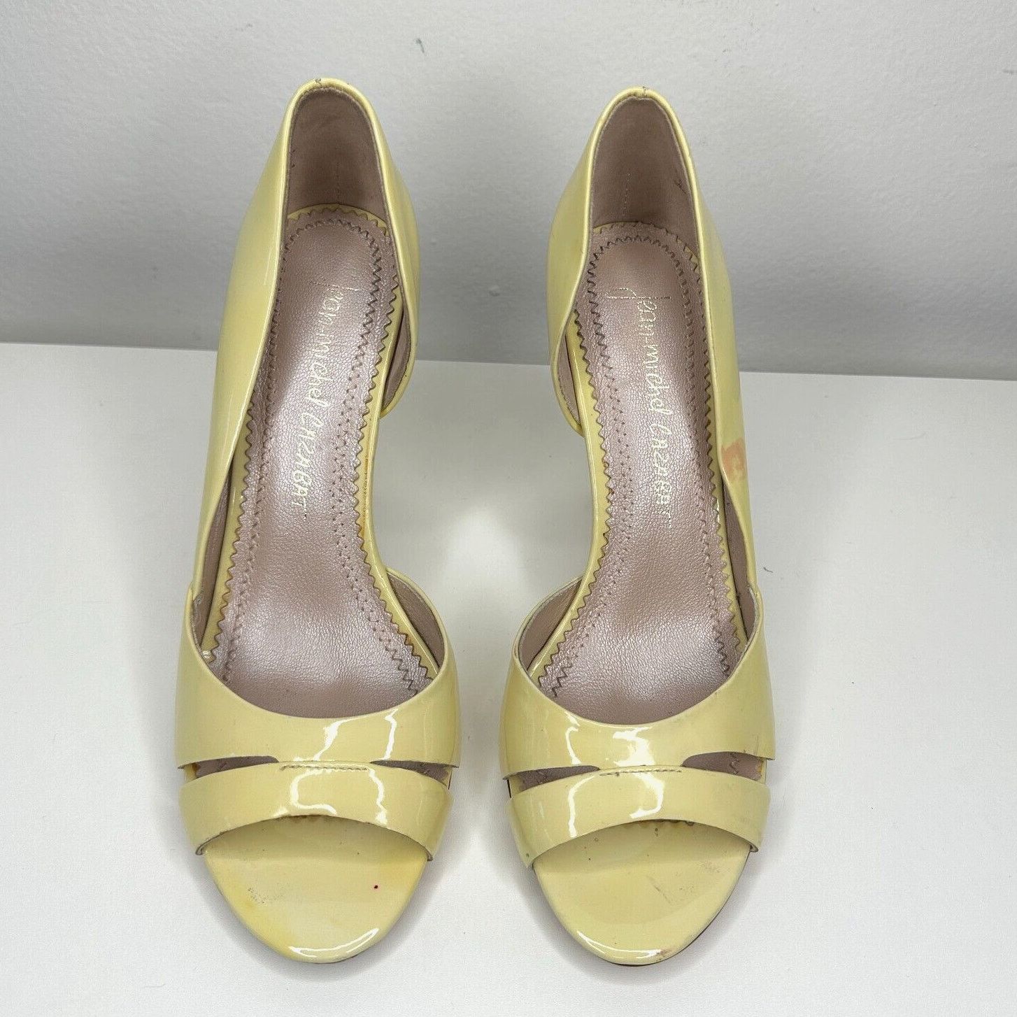 CAZABAT Jean-Michel Cazabat Yellow Olina DOrsay Stiletto Heel 38 7.5 Size US 7.5 / IT 37.5 - 1 Thumbnail