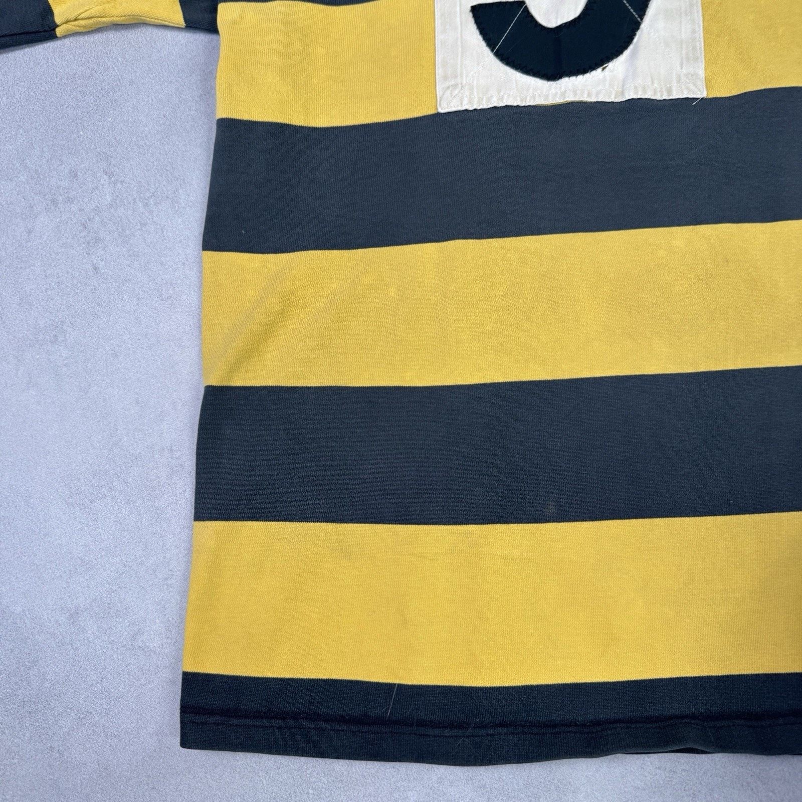 Vintage Vintage 90s Halbro Rugby Jersey Striped #9 Men Size 112cm Size US L / EU 52-54 / 3 - 22 Thumbnail