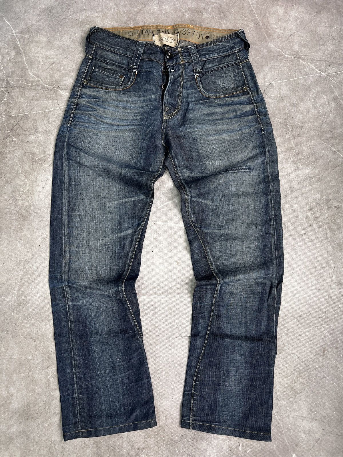 G-Star G star Raw regular boot cut rap jeans pants y2k Size US 31 - 1 Thumbnail
