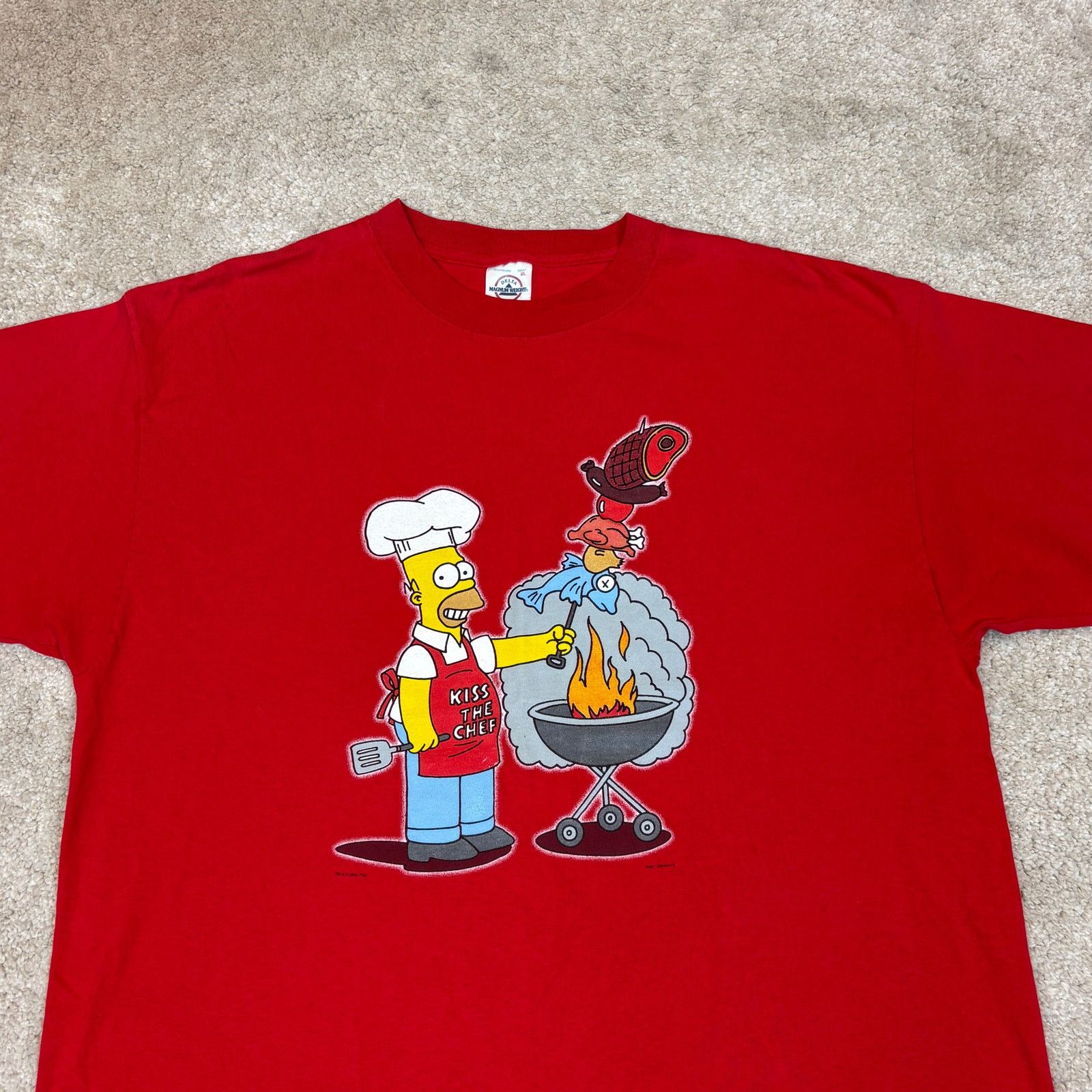 Vintage Vintage Homer Simpson T Shirt Grill Men's XL Kiss The Chef Size US XL / EU 56 / 4 - 2 Thumbnail