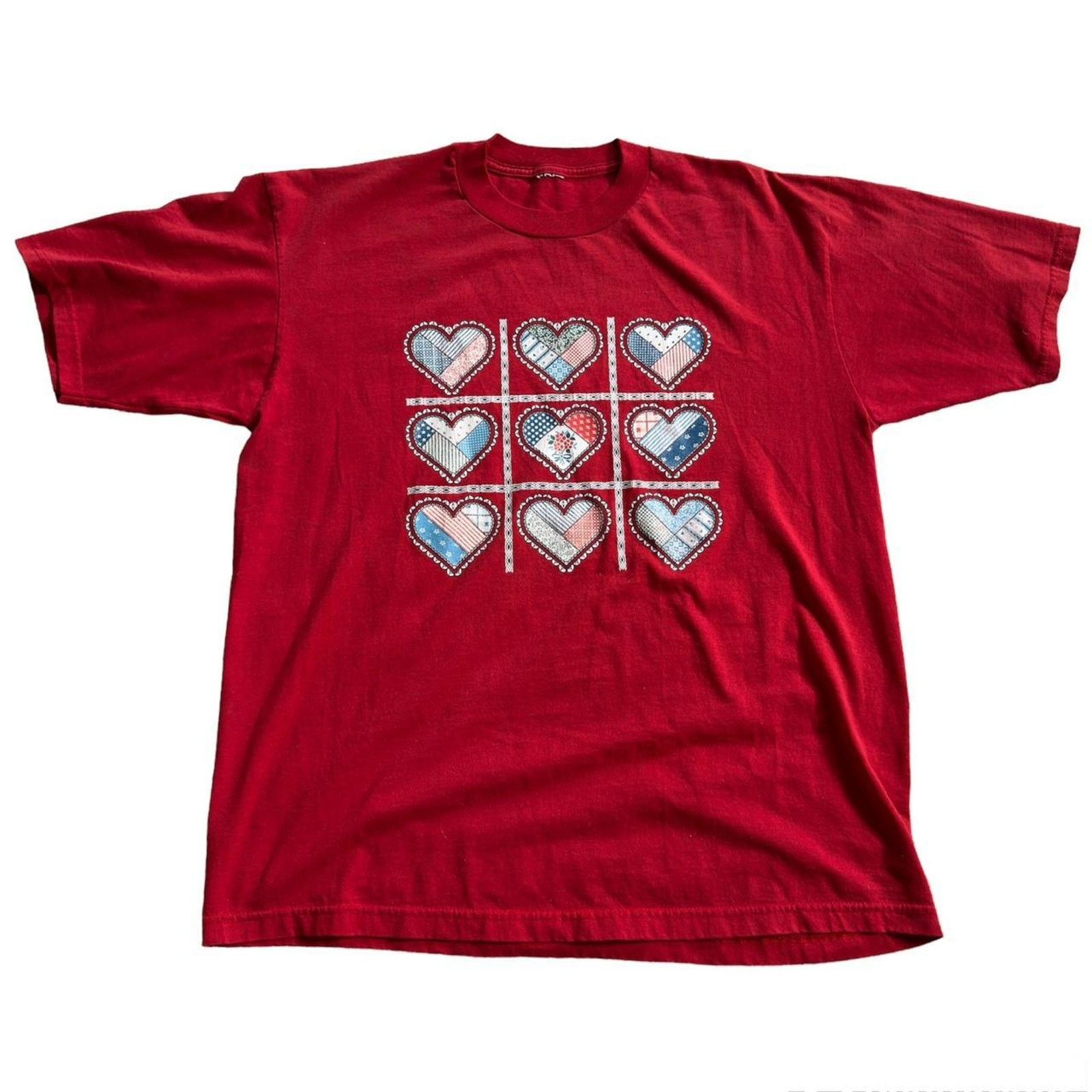 Vintage Vintage Red Pattern T-Shirt Size M / US 6-8 / IT 42-44 - 1 Thumbnail