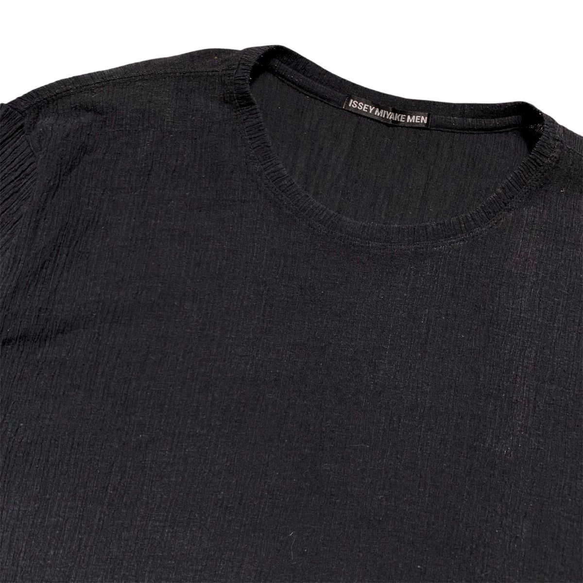 Issey Miyake Issey Miyake Men Ribbed Tshirt Black Size US L / EU 52-54 / 3 - 5 Thumbnail