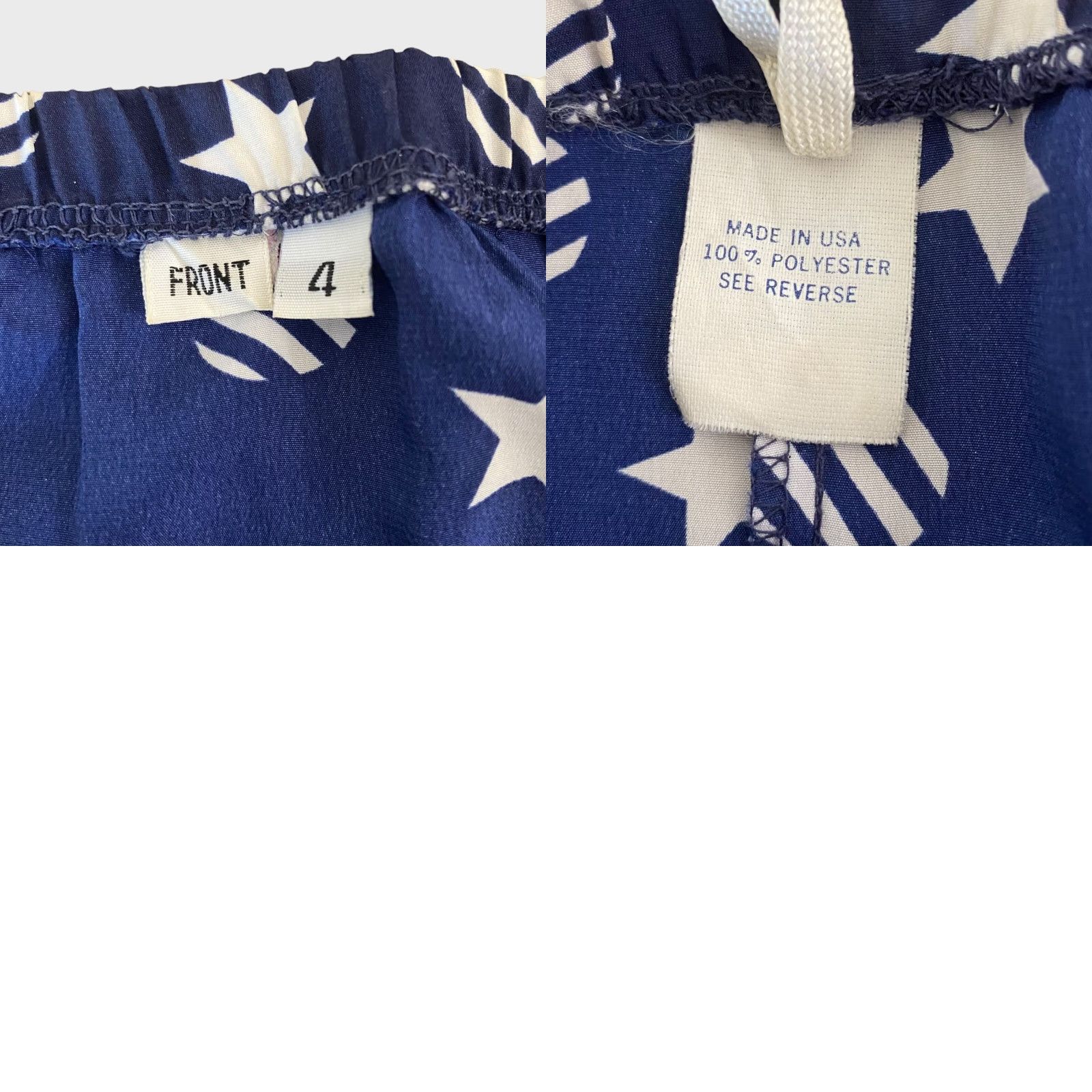 Vintage VINTAGE Castleberry High-Waisted Pleated Midi Skirt Womens 4 Blue Star Print USA Size 27" / US 4 / IT 40 - 8 Thumbnail