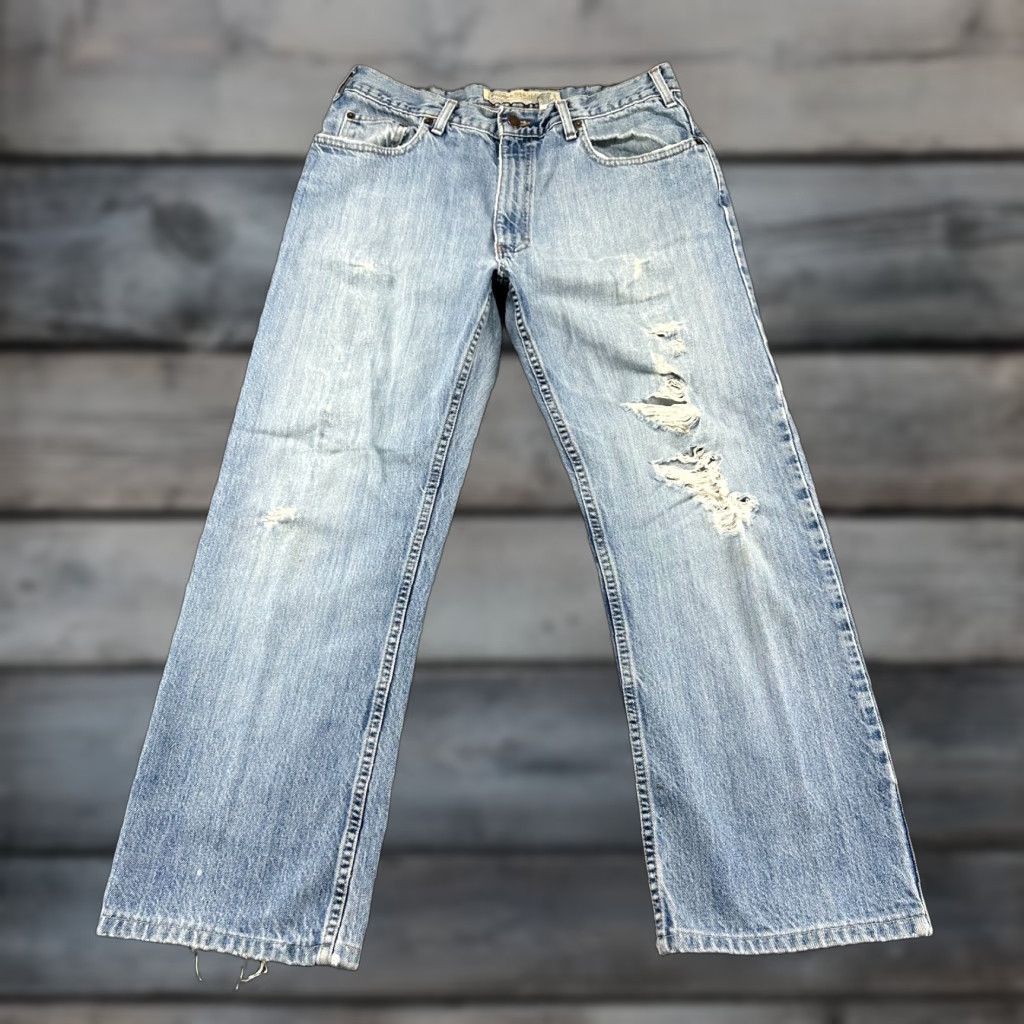 Abercrombie & Fitch VINTAGE Abercrombie Jeans Mens 34x29 Blue Bootcut Distressed READ HEMMED USA 90s Size US 34 / EU 50 - 1 Thumbnail