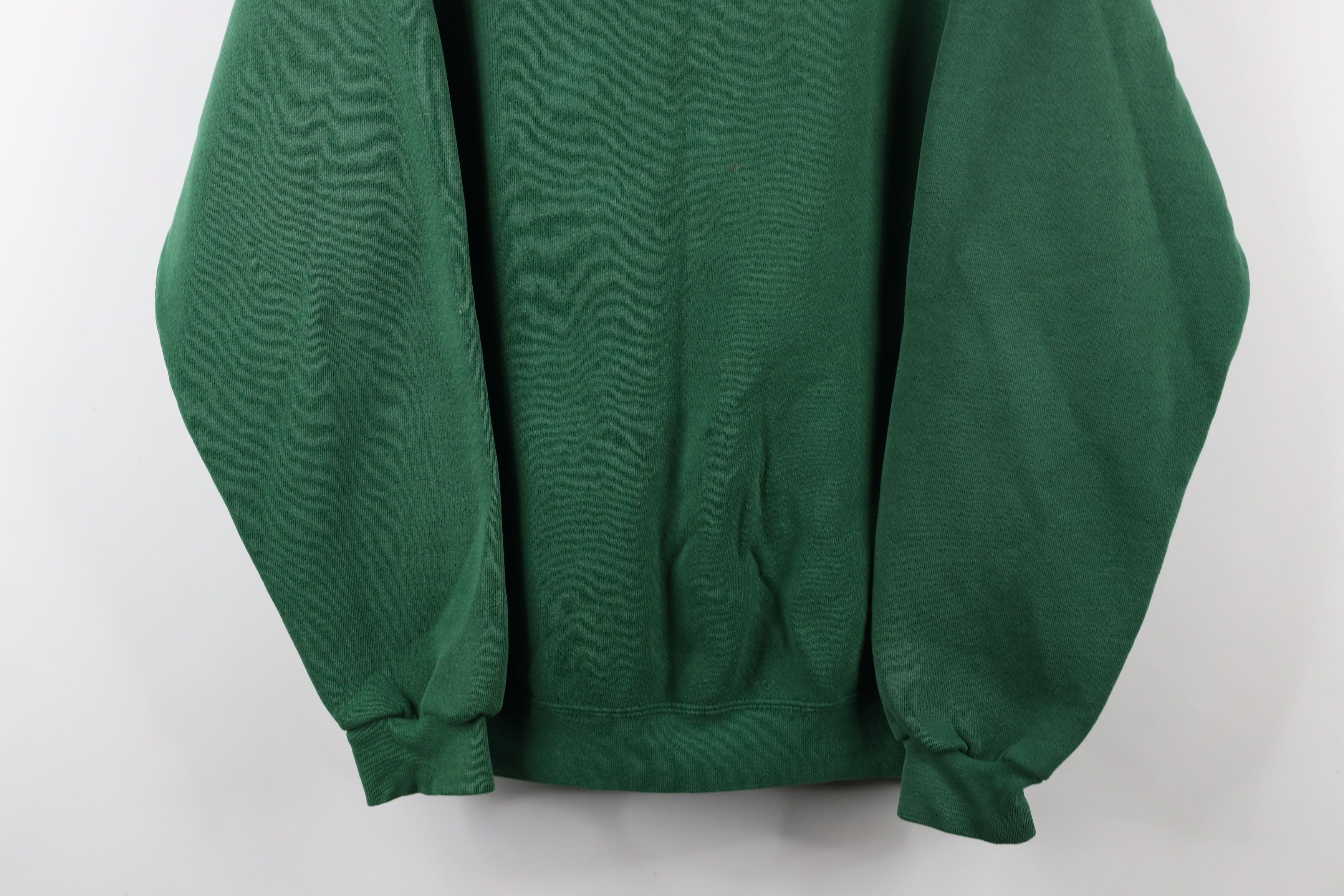 Vintage Vintage 90s Streetwear Blank Heavyweight Sweatshirt Green Size US L / EU 52-54 / 3 - 3 Thumbnail