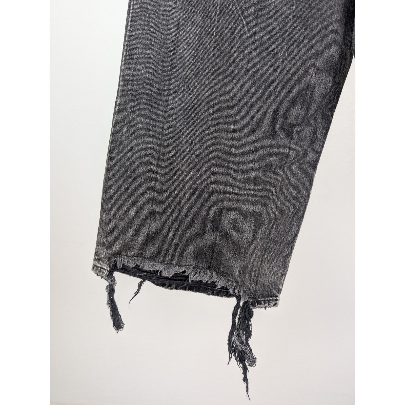 Balenciaga o1rshd1 Low Crotch Distressed Loose Denim Jeans in Black Size US 28 / EU 44 - 14 Thumbnail