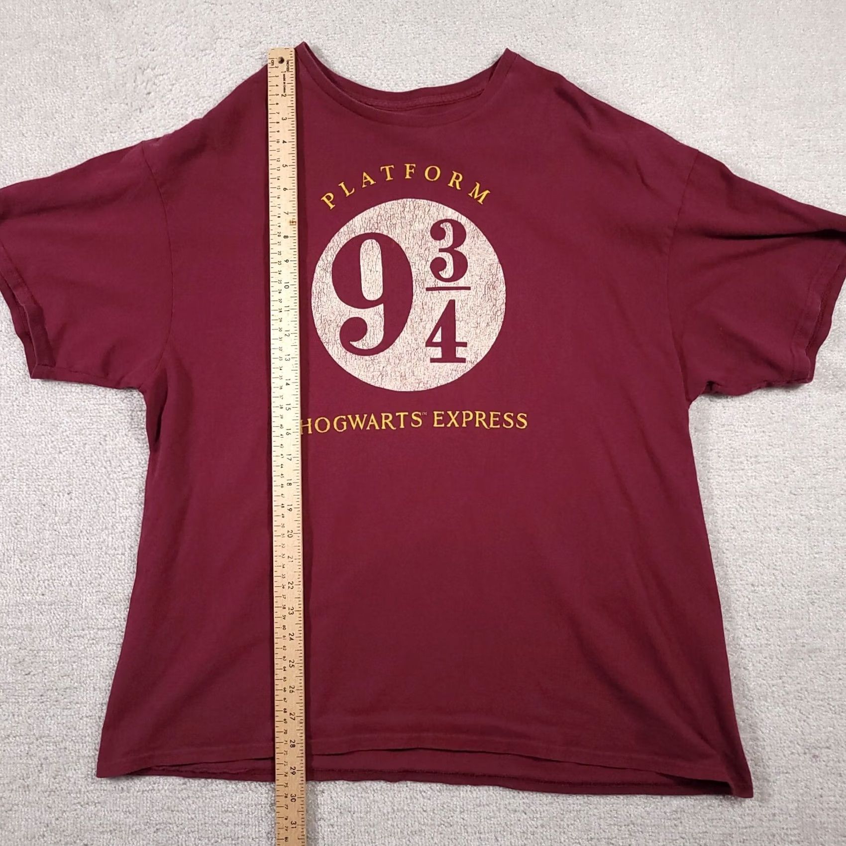 Vintage Harry Potter Hogwarts Express Platform 9 3/4 T shirt Mens 2XL Red Marroon Size US XXL / EU 58 / 5 - 6 Thumbnail