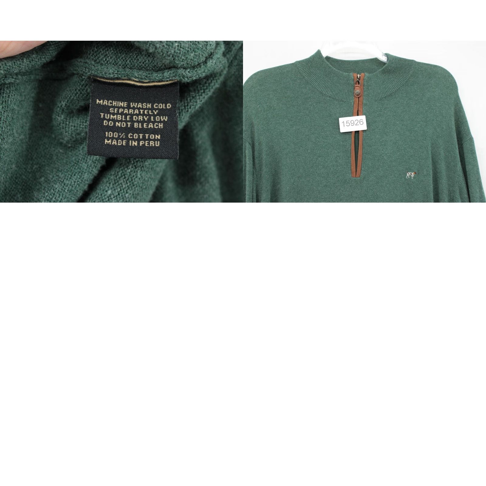CO Southern Point Co Quarter Zip Sweater Men's XXL Green The Hayward Zip Preppy Size US XXL / EU 58 / 5 - 8 Thumbnail
