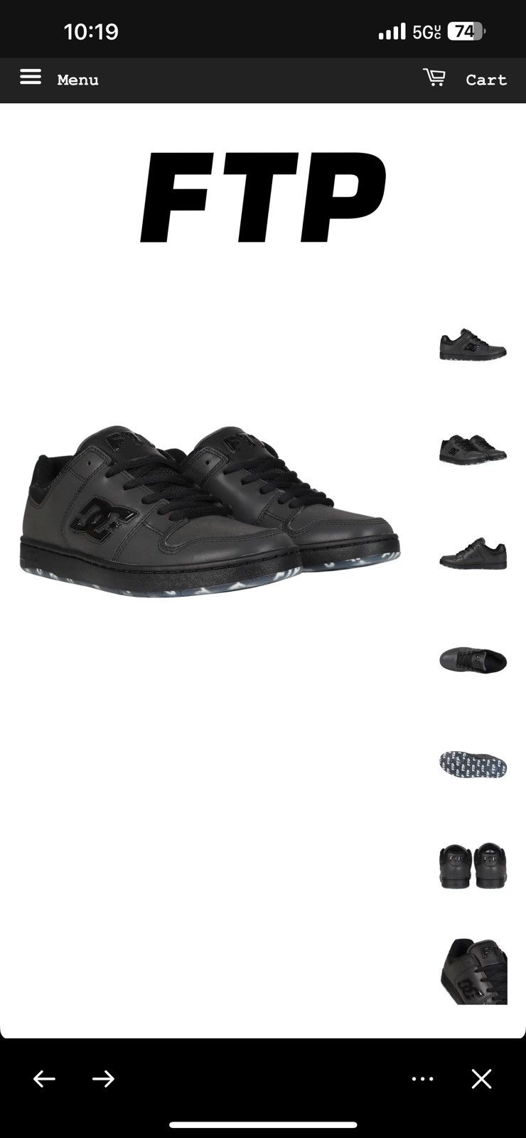 DC × Fuck The Population DC x FTP Size US 9.5 / EU 42-43 - 3 Thumbnail