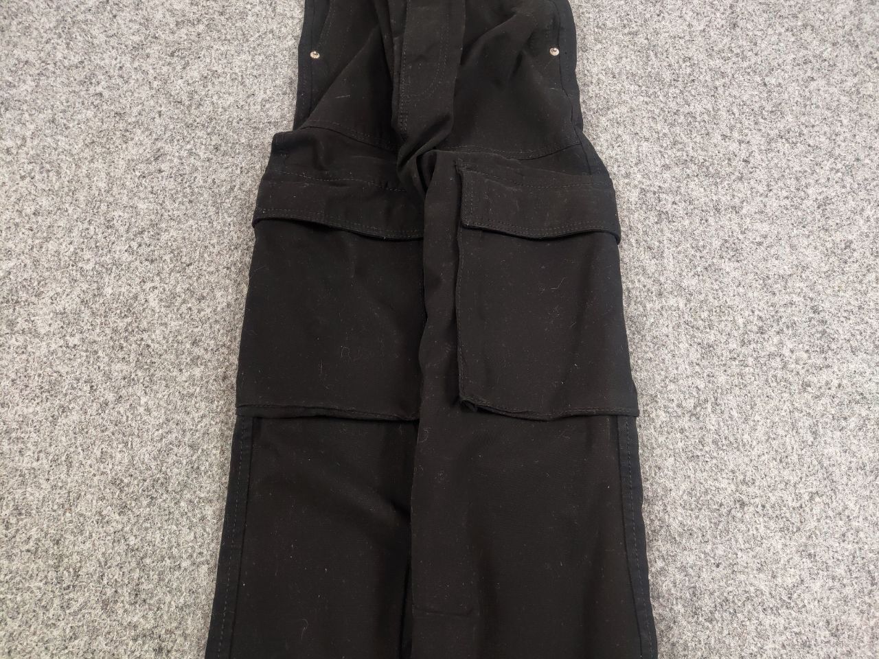 Japanese Brand Vintage 90's Japanese Black Baggy Cargo Pants Y2K Hype Style Size US 29 - 8 Thumbnail